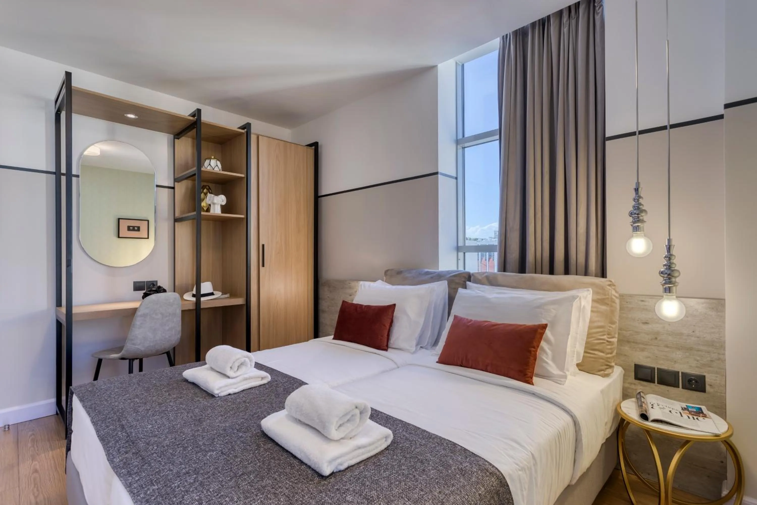 Bedroom, Bed in The Pinnacle Athens