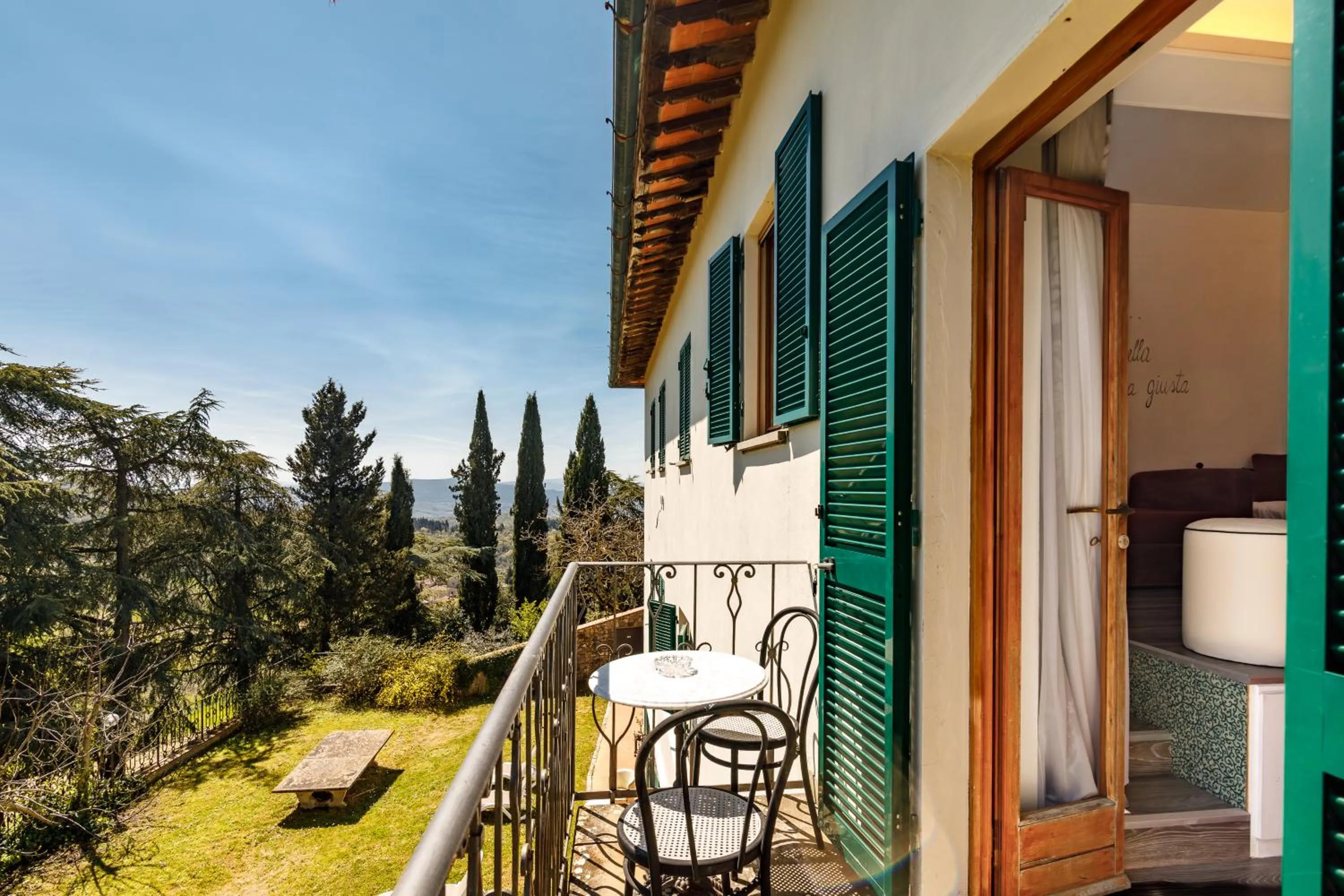 Balcony/Terrace in Agriturismo Villa Godenano - Pool&Restaurant