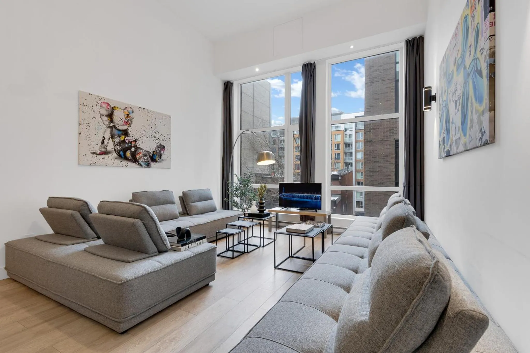 Living room in LiV MTL Downtown