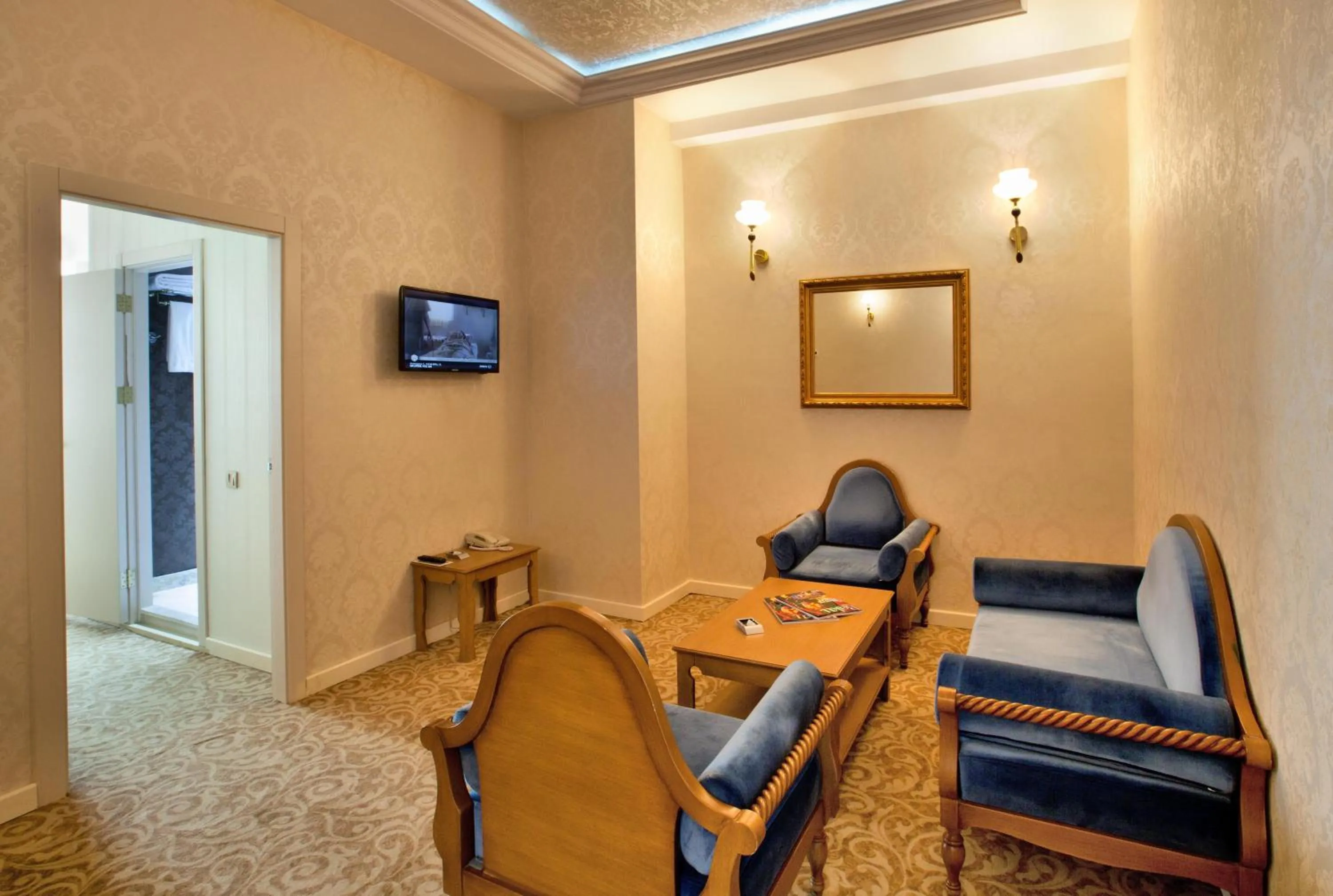 Seating area in Teatro Boutique Hotel