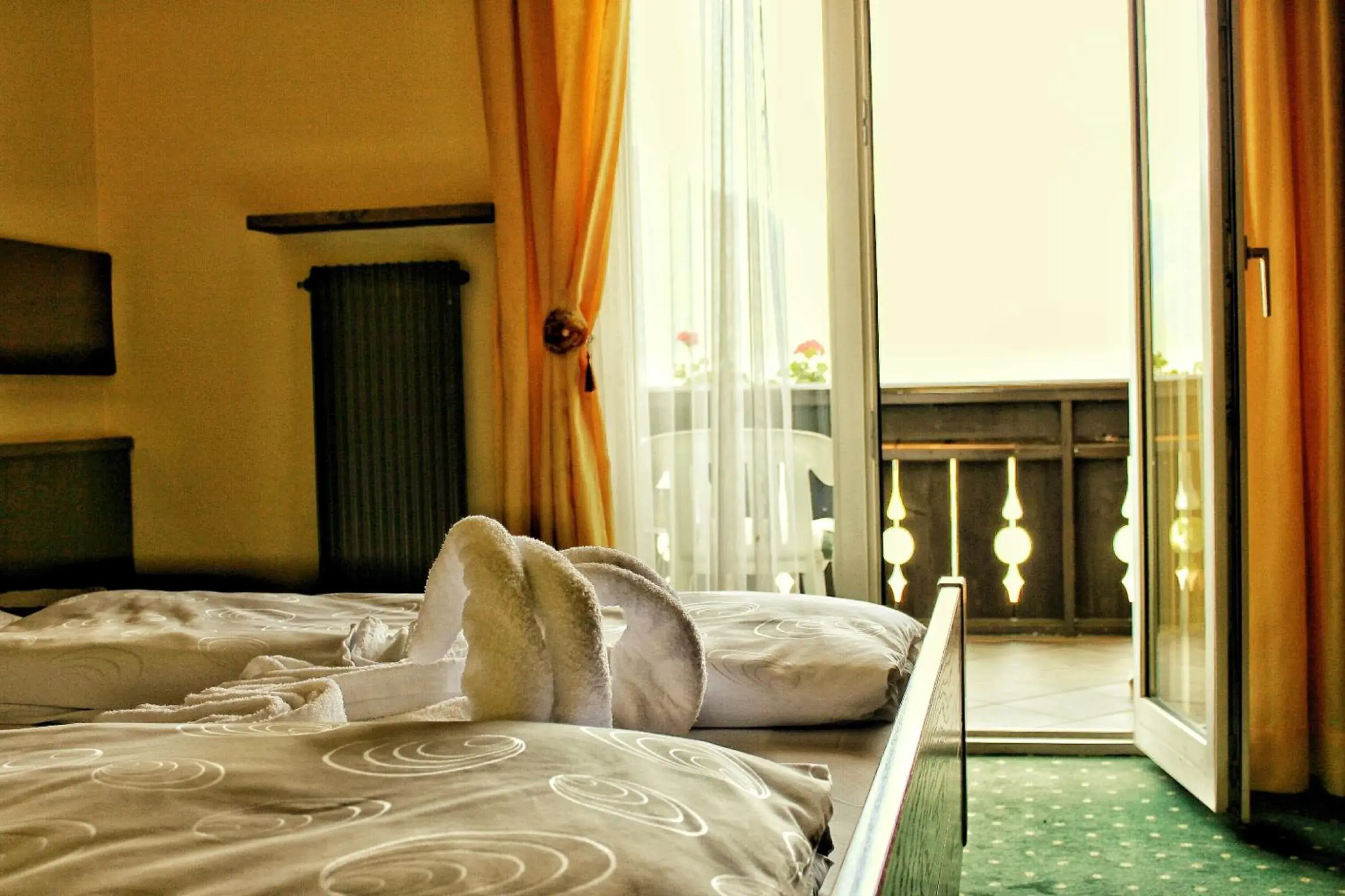 Bed in Panoramahotel Unterinnerhof Bed in Panoramahotel Unterinnerhof