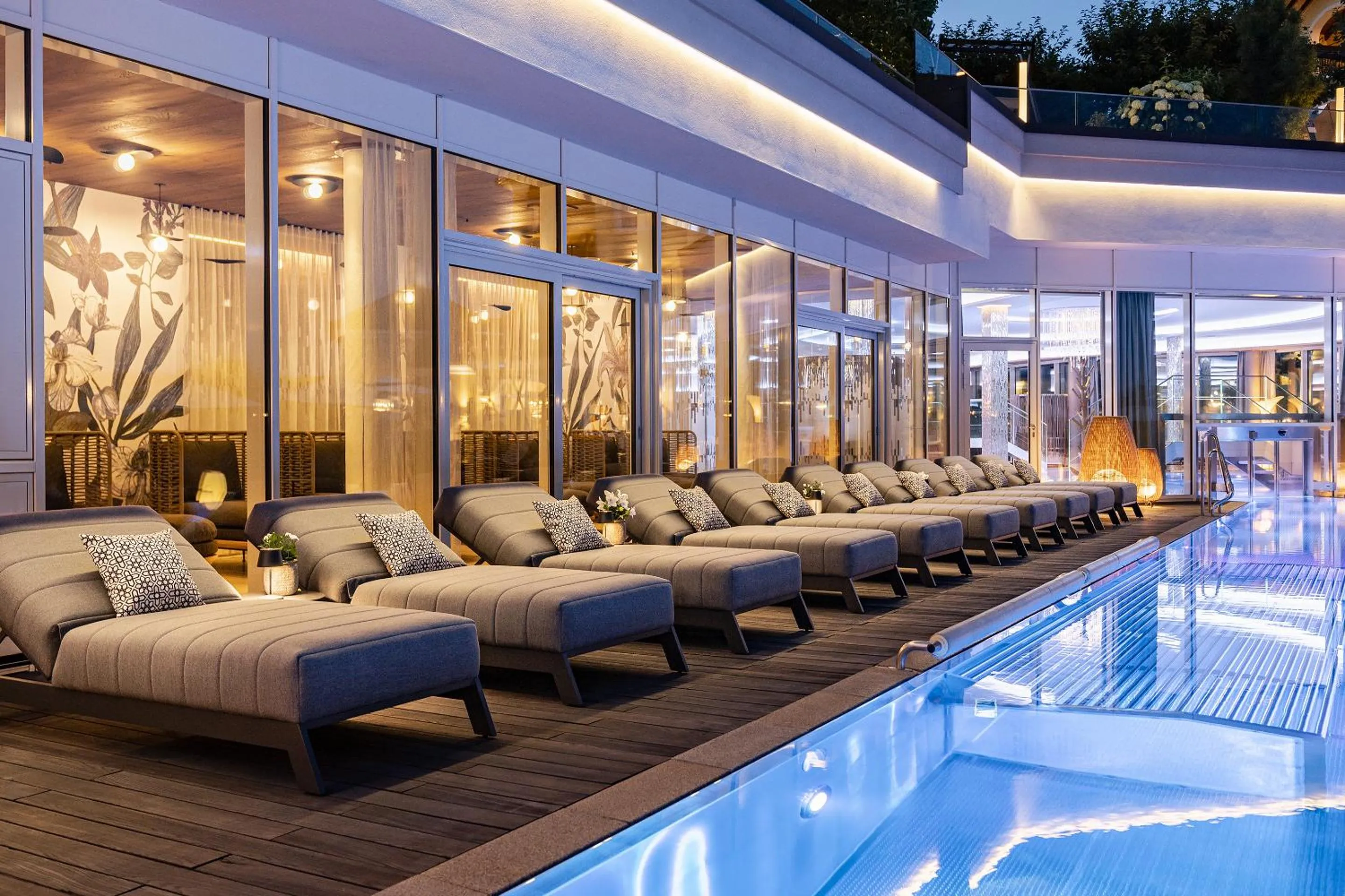 Pool view in Wellness- & Sporthotel Jagdhof