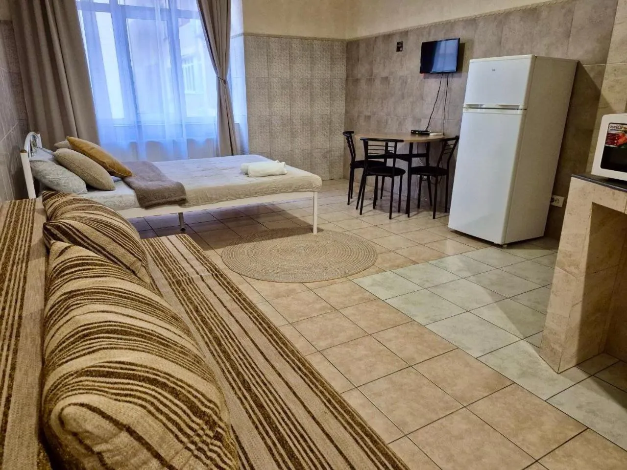 Seating area, Bed in Pechersk House