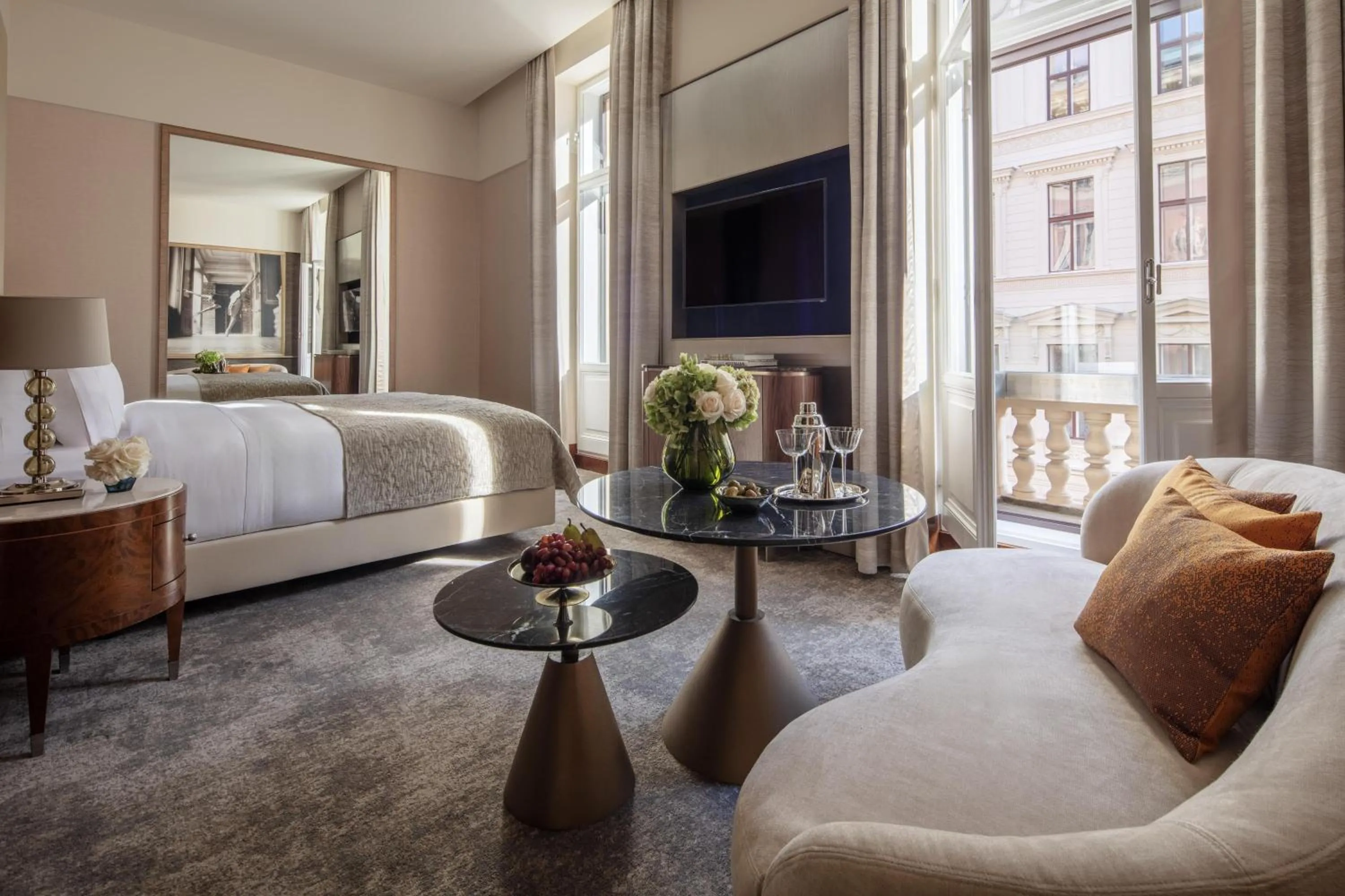 Bedroom, Bed in Anantara Palais Hansen Vienna - newly renovated