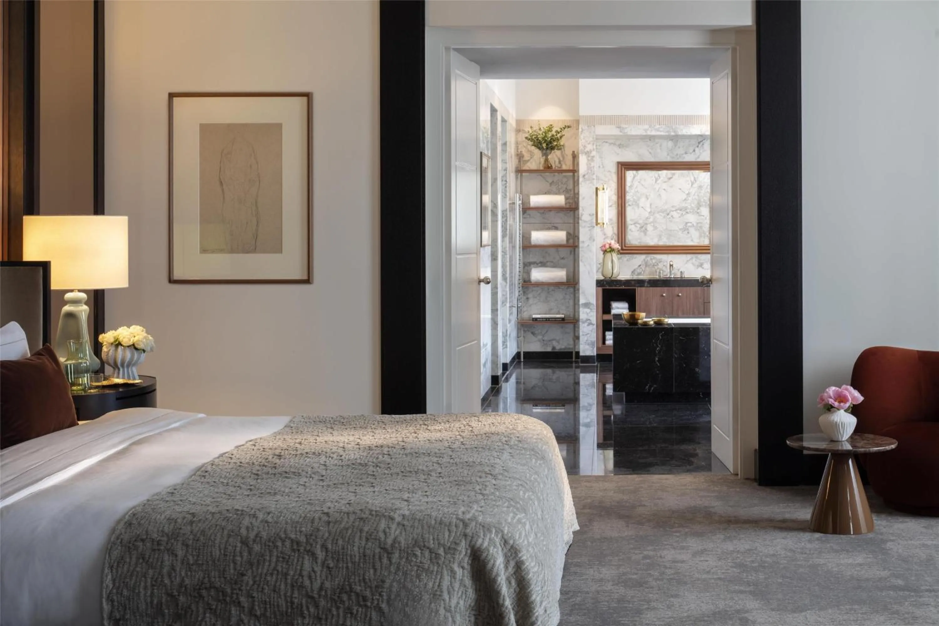 Bedroom, Bed in Anantara Palais Hansen Vienna - newly renovated