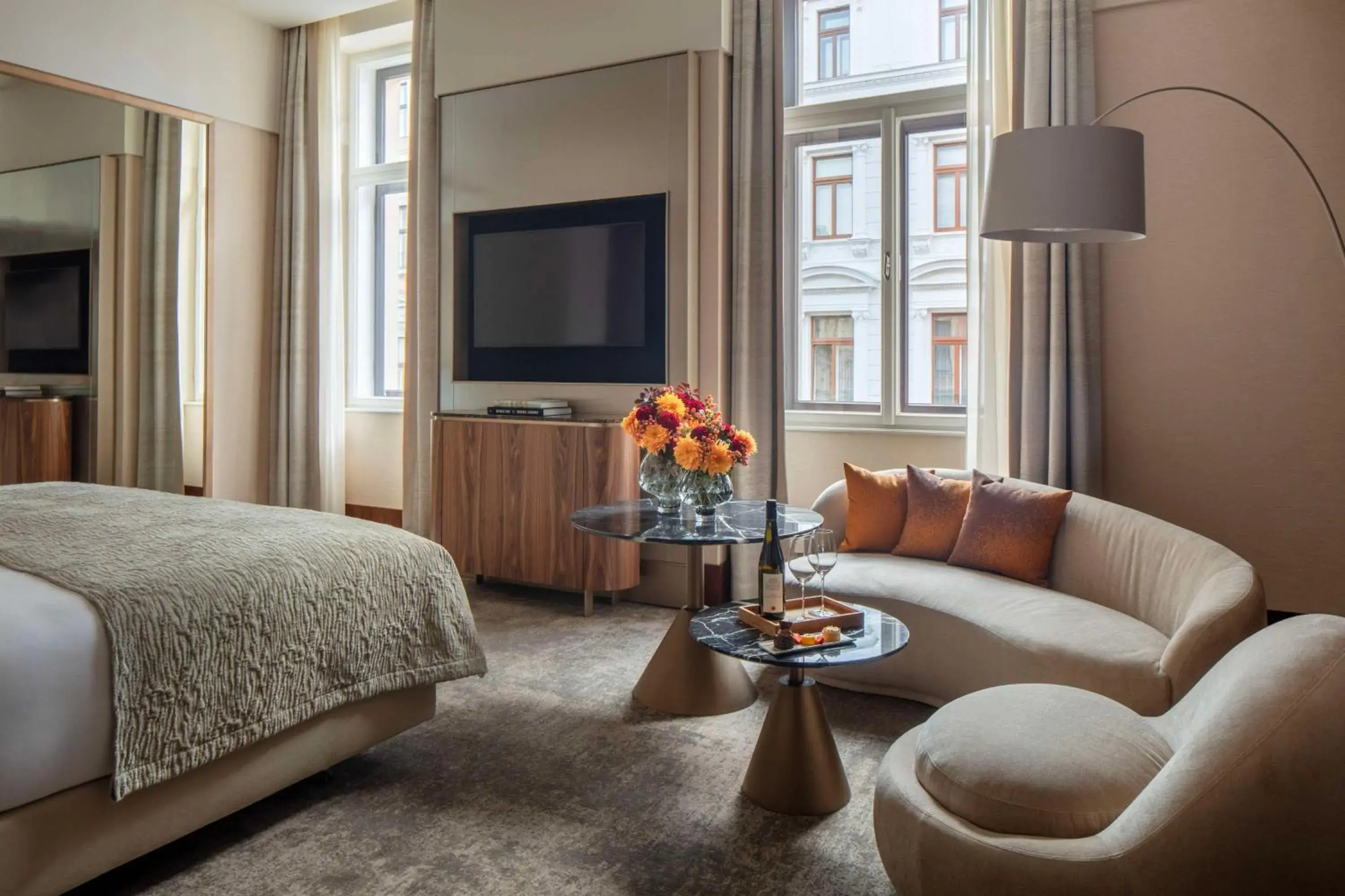 Bedroom, Bed in Anantara Palais Hansen Vienna - newly renovated Bedroom, Bed in Anantara Palais Hansen Vienna - newly renovated