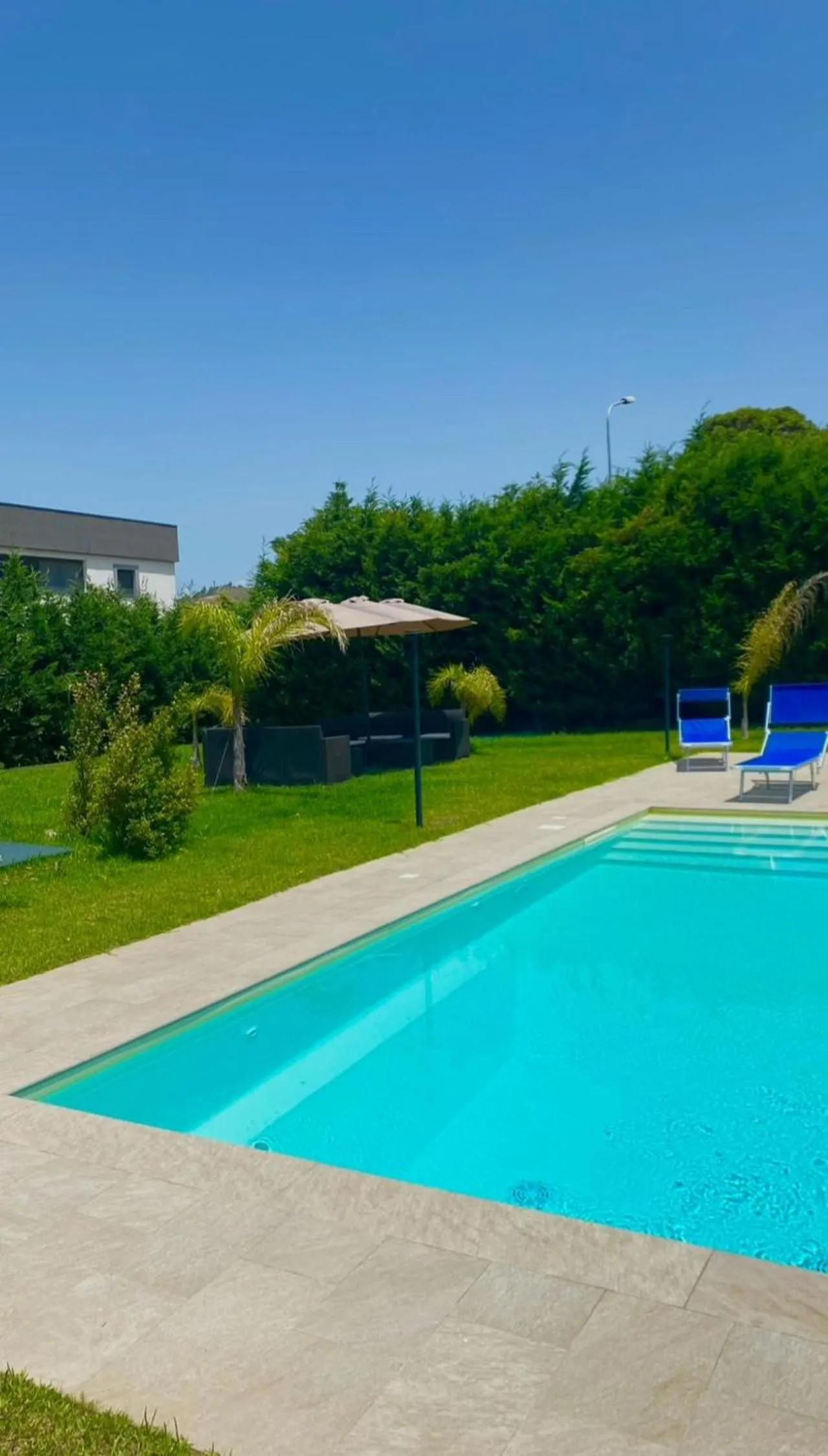 Pool view in San Michele Apartments&Rooms