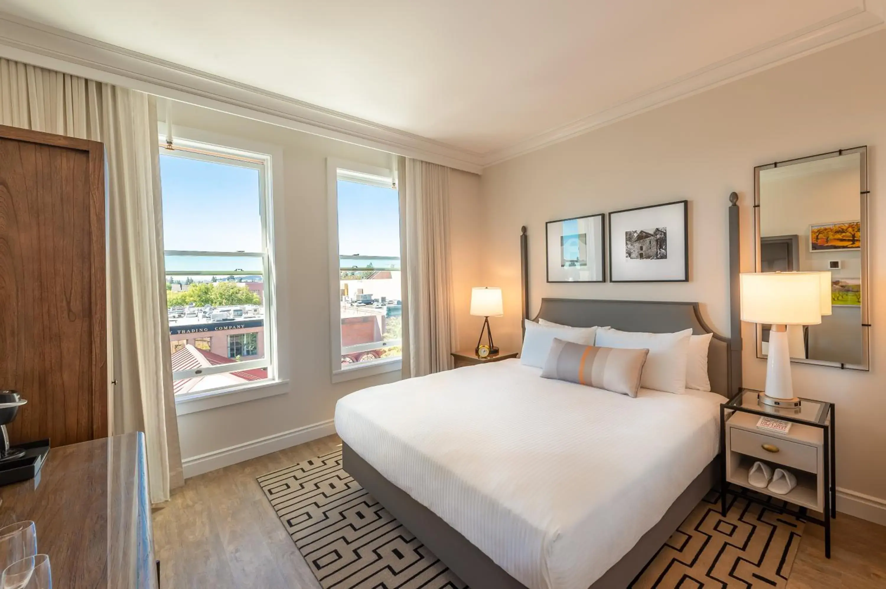 View (from property/room), Bed in Hotel E View (from property/room), Bed in Hotel E