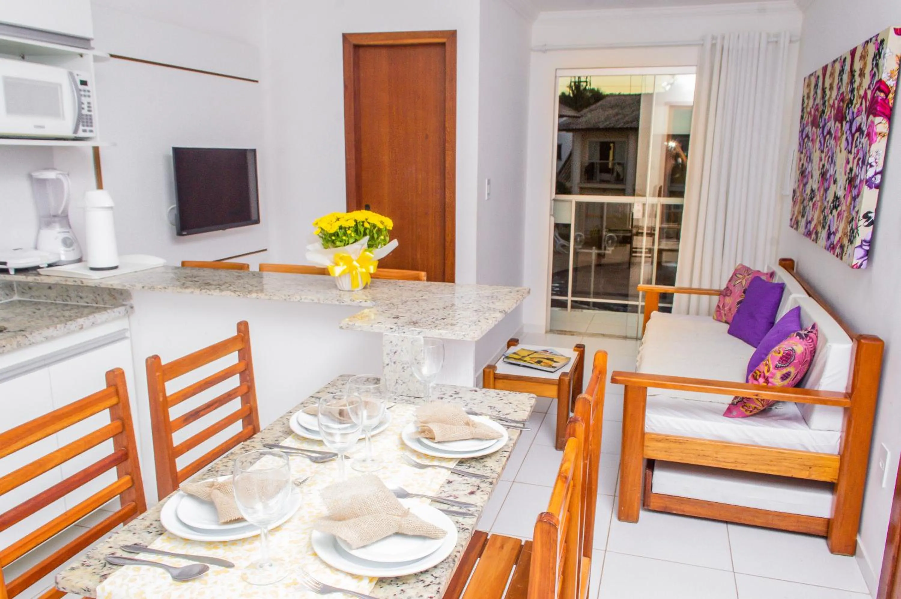 Dining area in Flat Condomínio Mont Carmelo