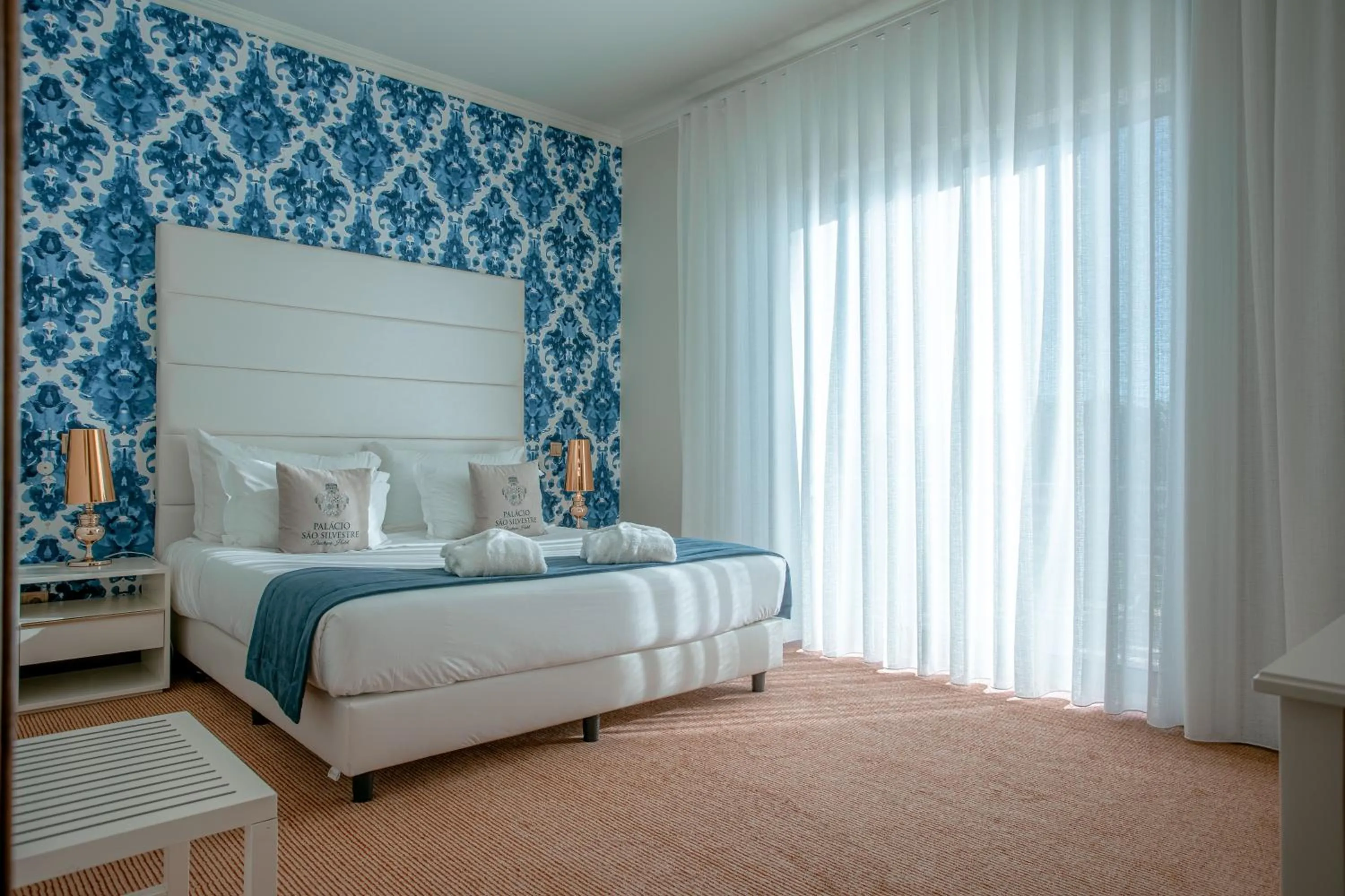 Bed in Palacio São Silvestre-Boutique Hotel