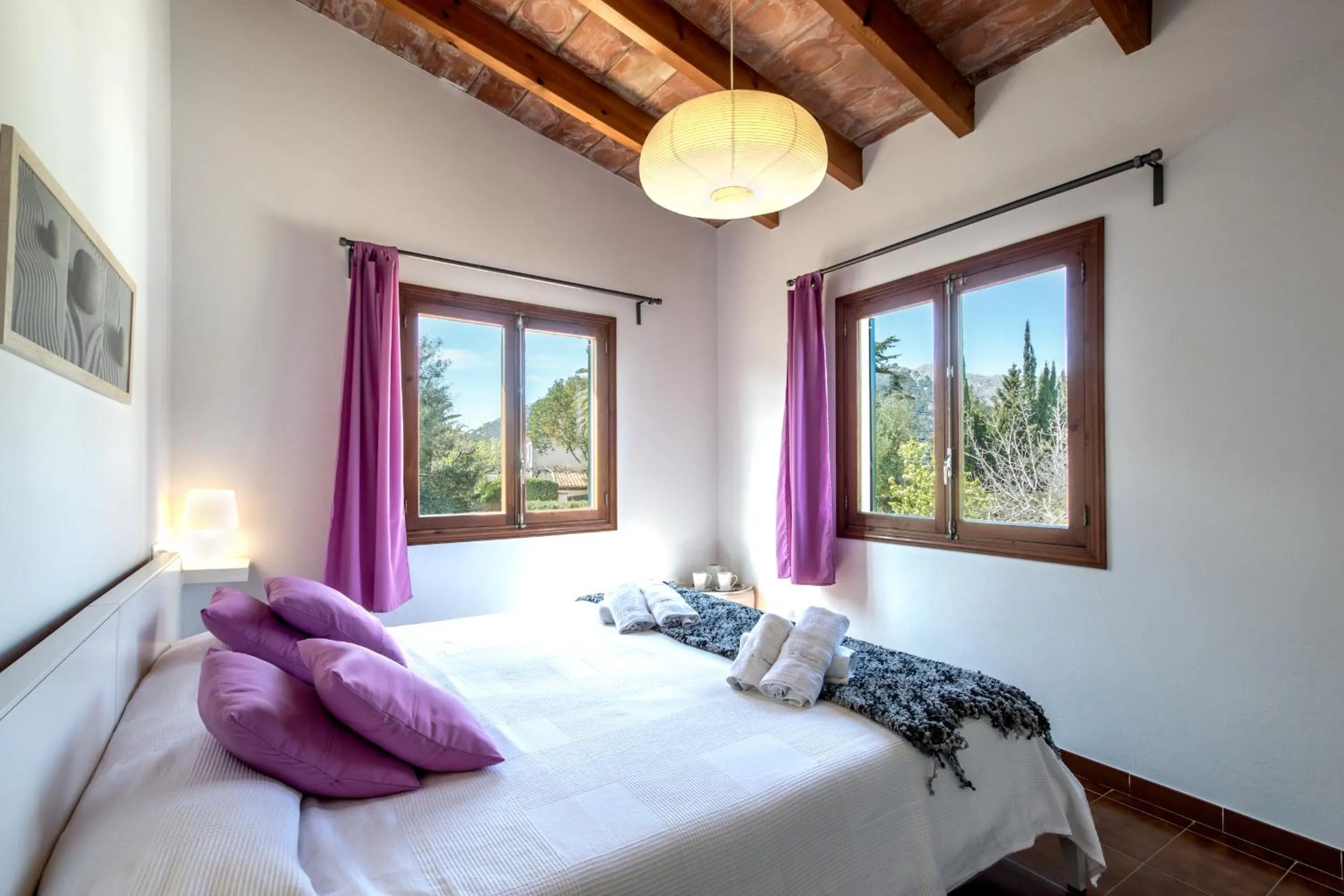 Bedroom, Bed in Villa La Palmera By homevillas360