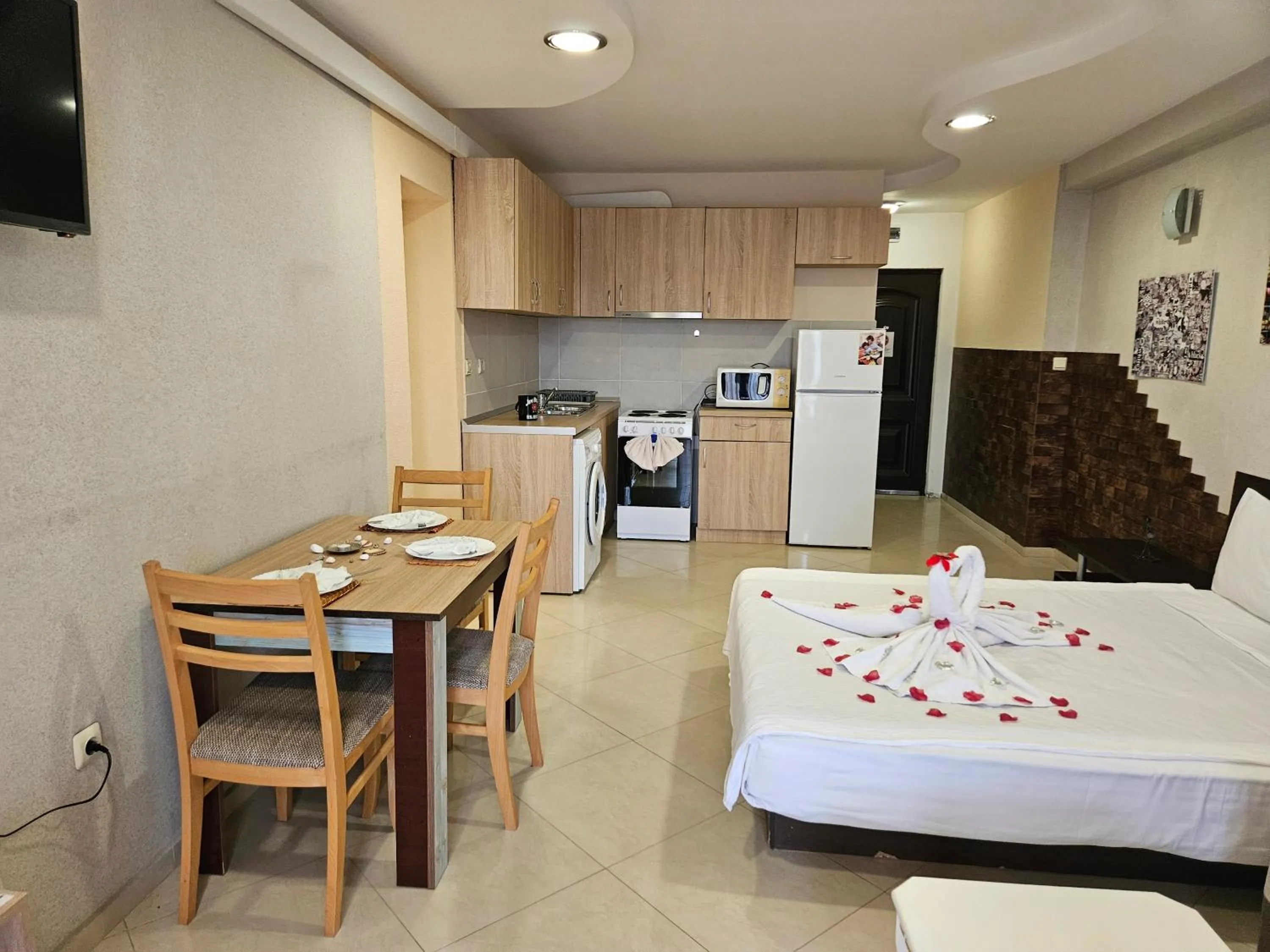 Bed in Paralax Hotel