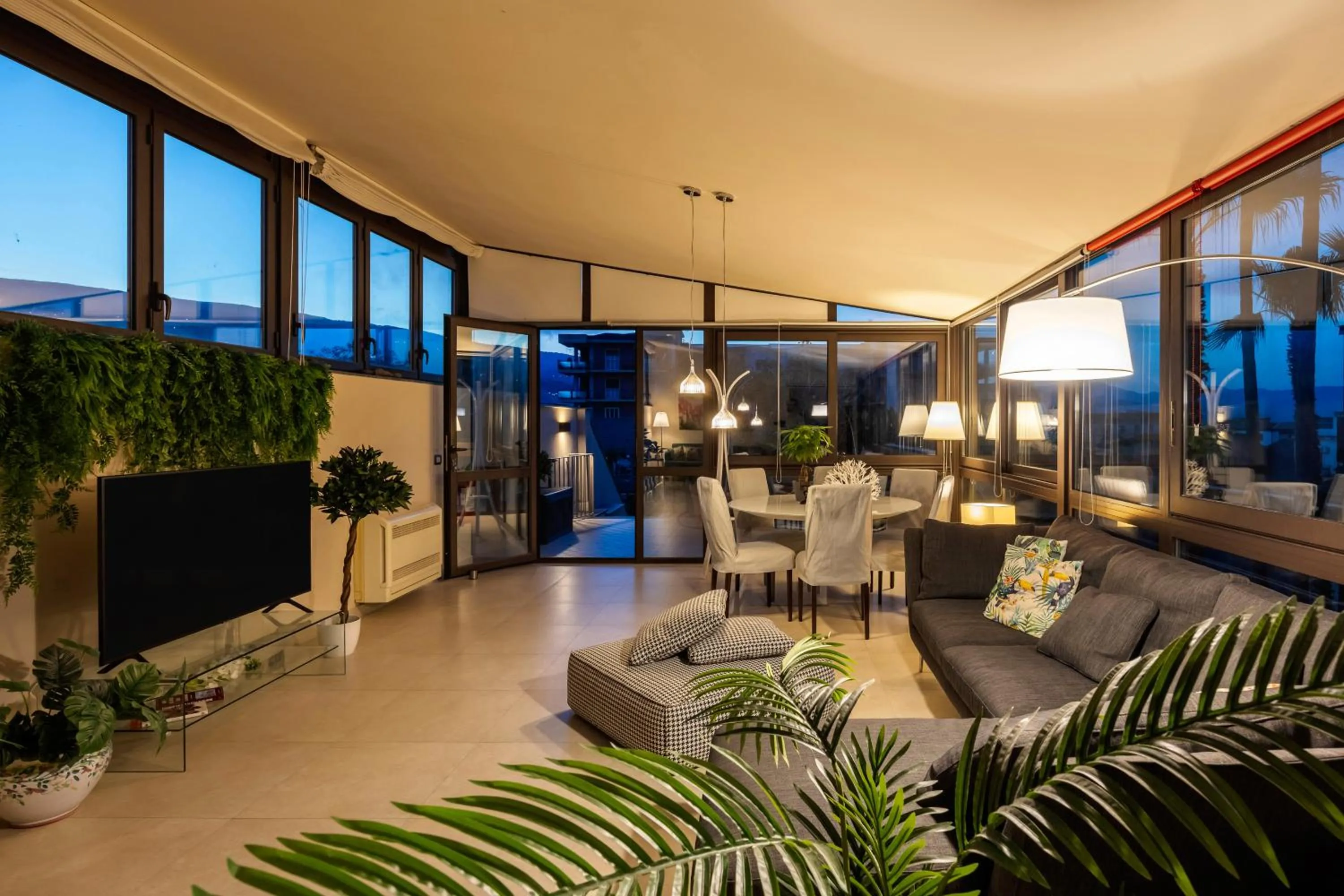 Living room in Luxury Panoramic Loft with heated pool near Catania, Taormina, the Sea and Mount Etna by SicilianRelaxingHomes