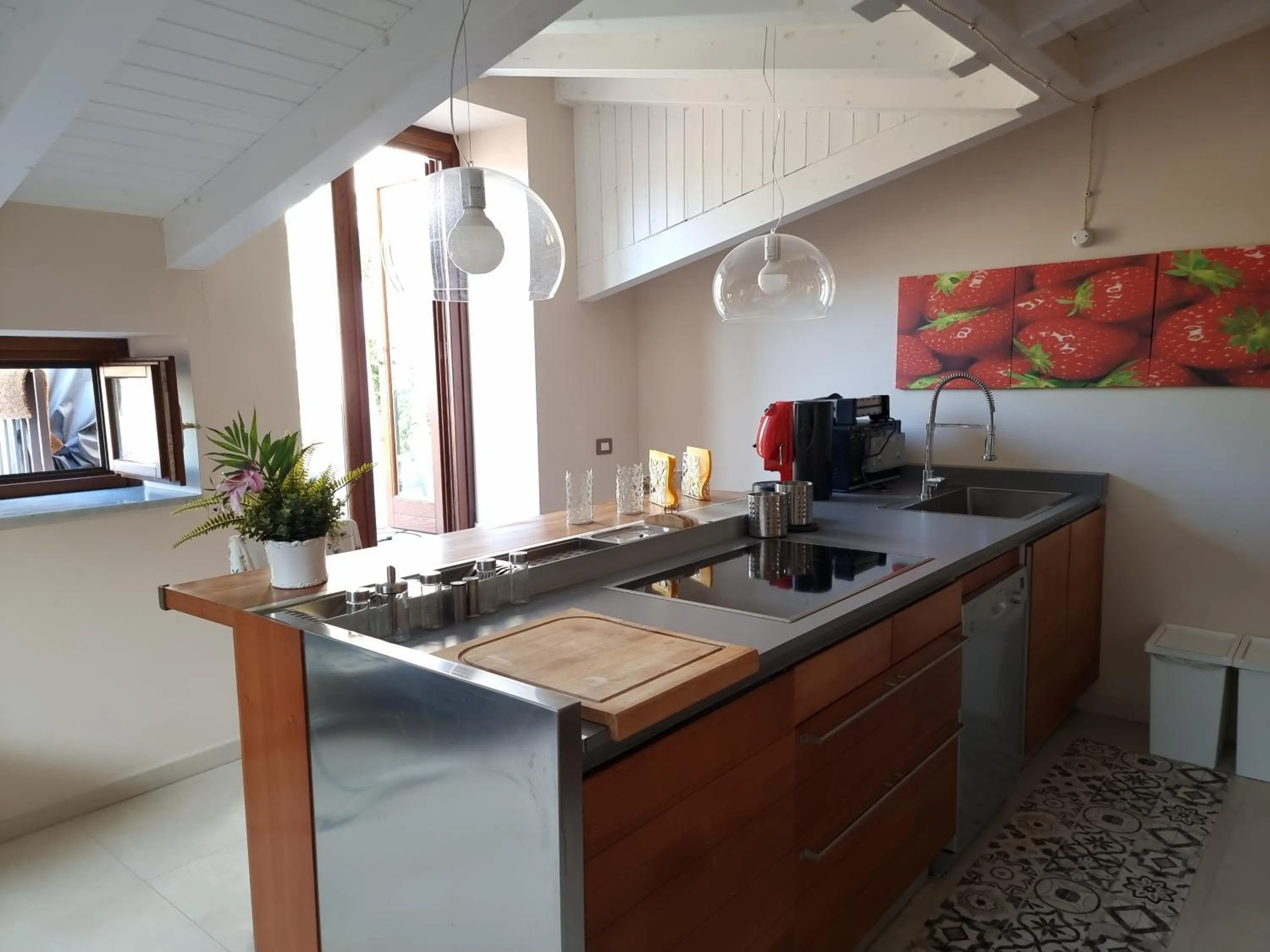 Kitchen or kitchenette in Luxury Panoramic Loft with heated pool near Catania, Taormina, the Sea and Mount Etna by SicilianRelaxingHomes