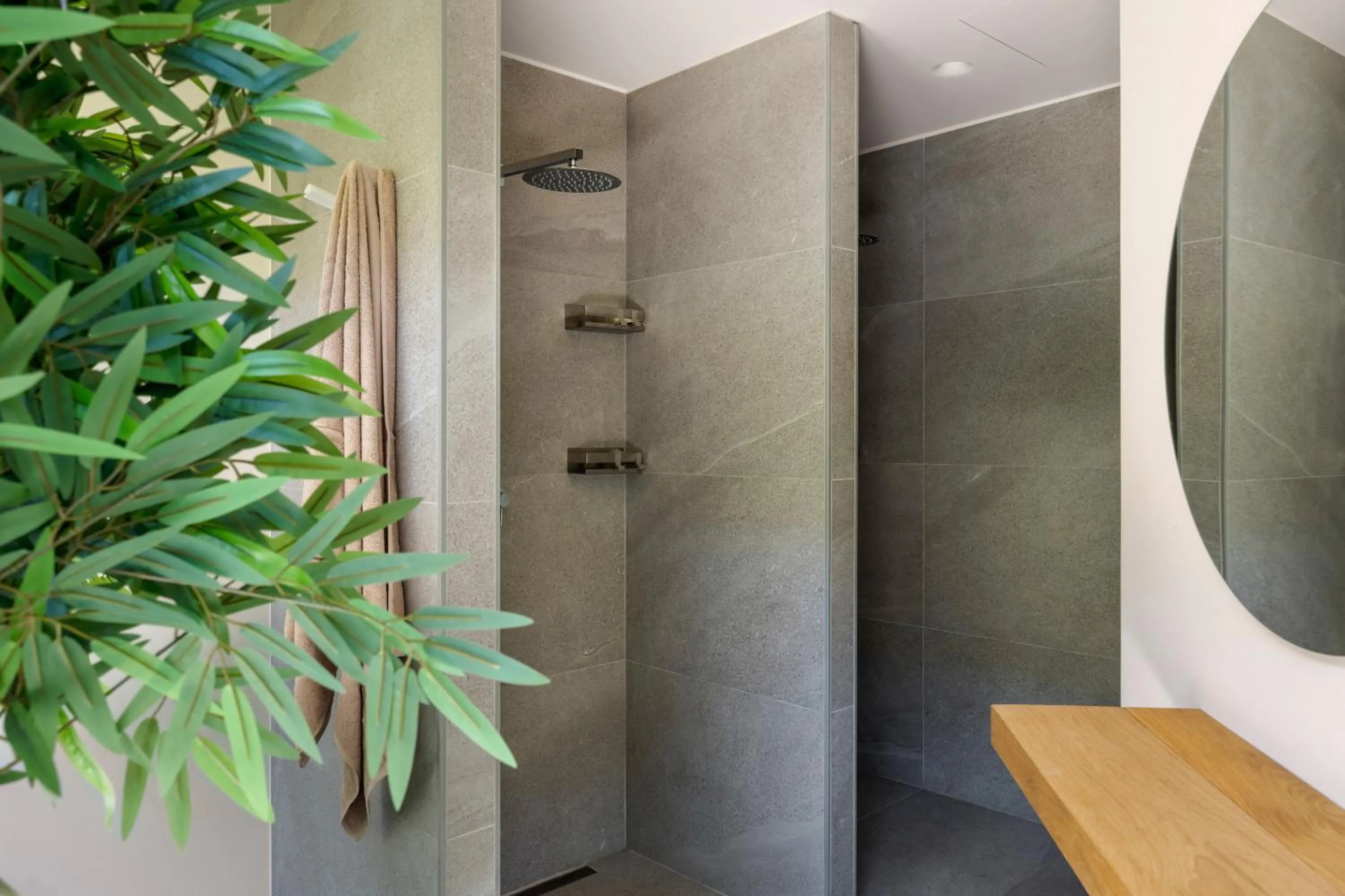 Shower in Luxury Panoramic Loft with heated pool near Catania, Taormina, the Sea and Mount Etna by SicilianRelaxingHomes