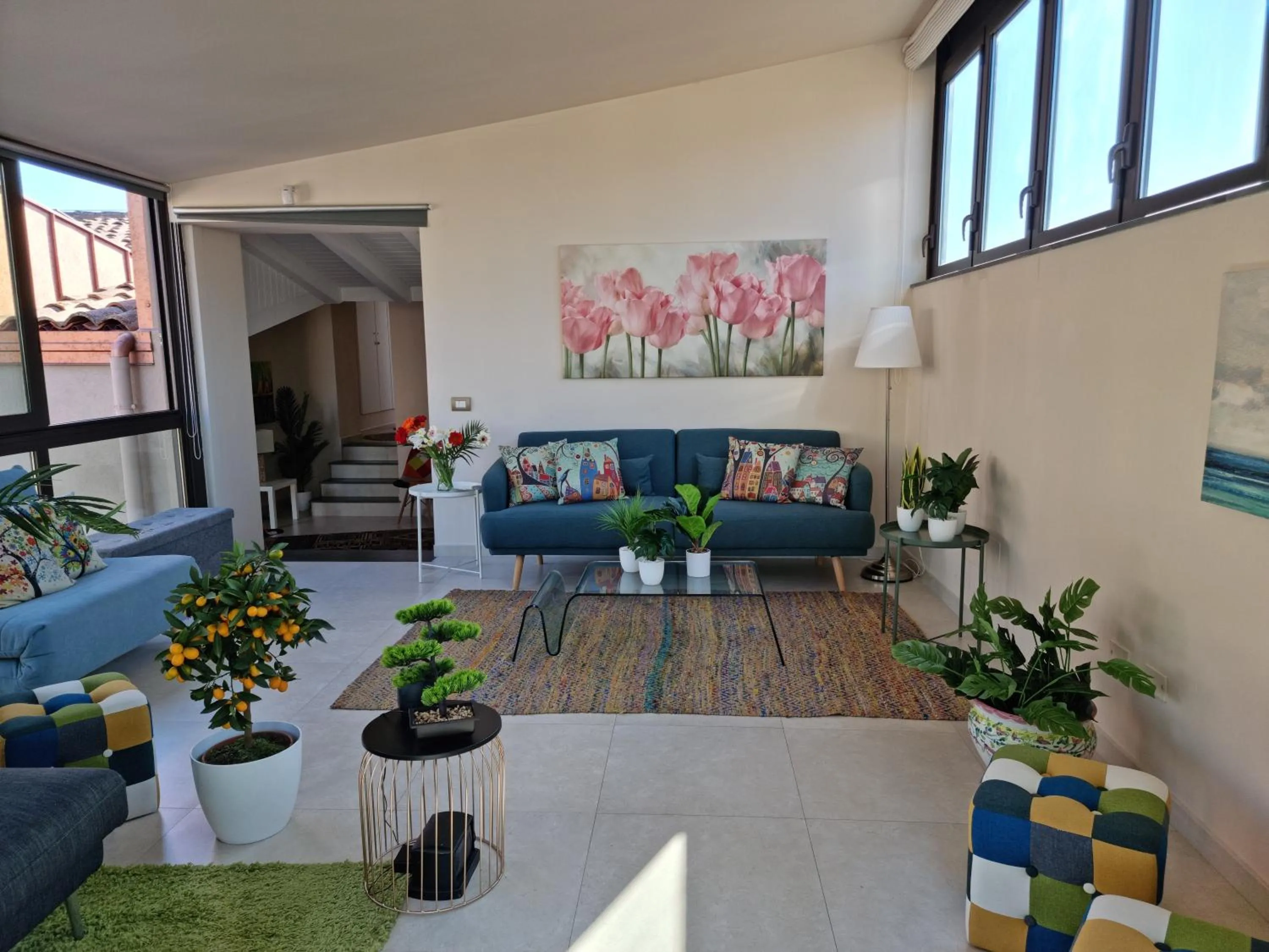 Living room in Luxury Panoramic Loft with heated pool near Catania, Taormina, the Sea and Mount Etna by SicilianRelaxingHomes