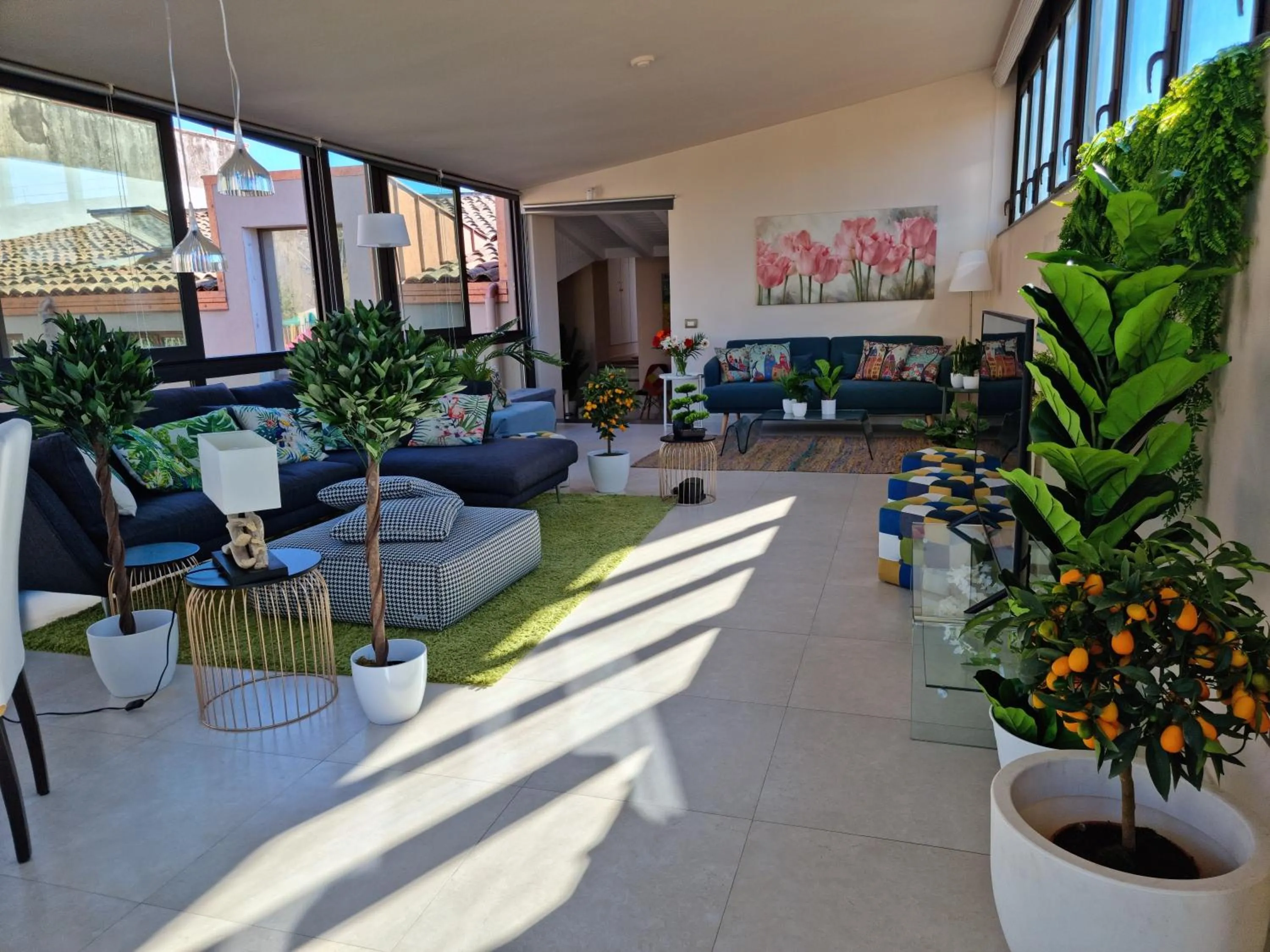 Living room in Luxury Panoramic Loft with heated pool near Catania, Taormina, the Sea and Mount Etna by SicilianRelaxingHomes