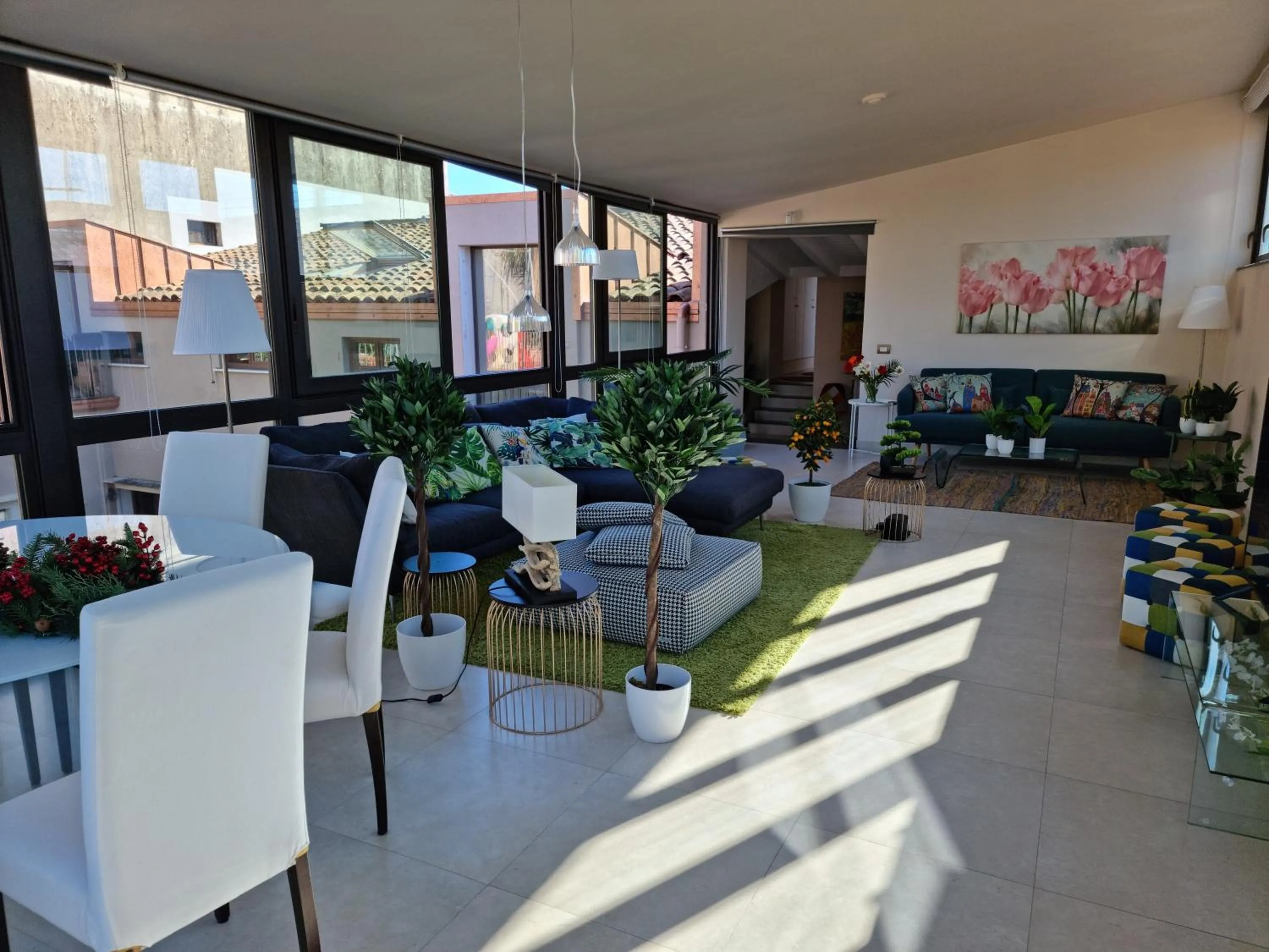 Living room in Luxury Panoramic Loft with heated pool near Catania, Taormina, the Sea and Mount Etna by SicilianRelaxingHomes