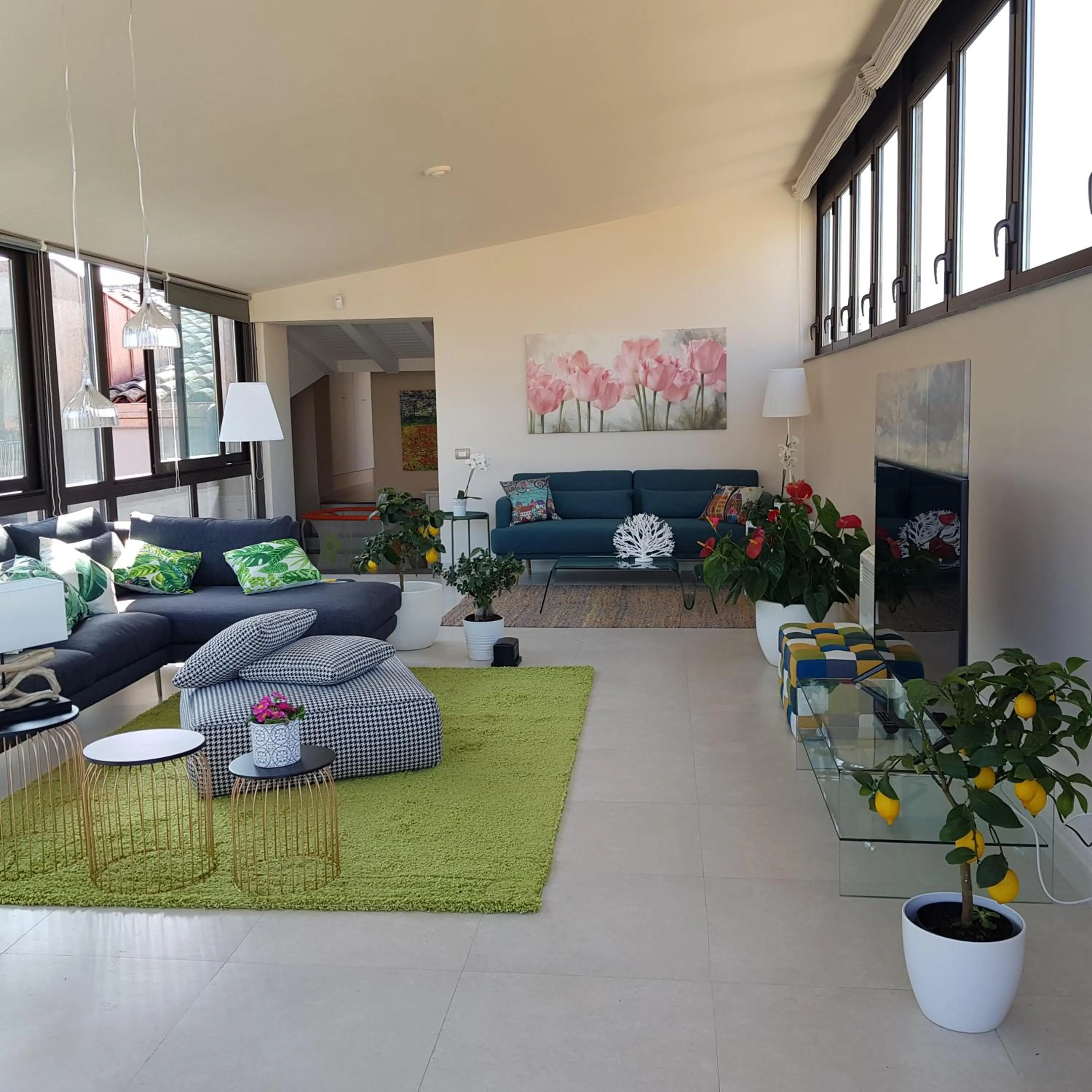 Living room in Luxury Panoramic Loft with heated pool near Catania, Taormina, the Sea and Mount Etna by SicilianRelaxingHomes