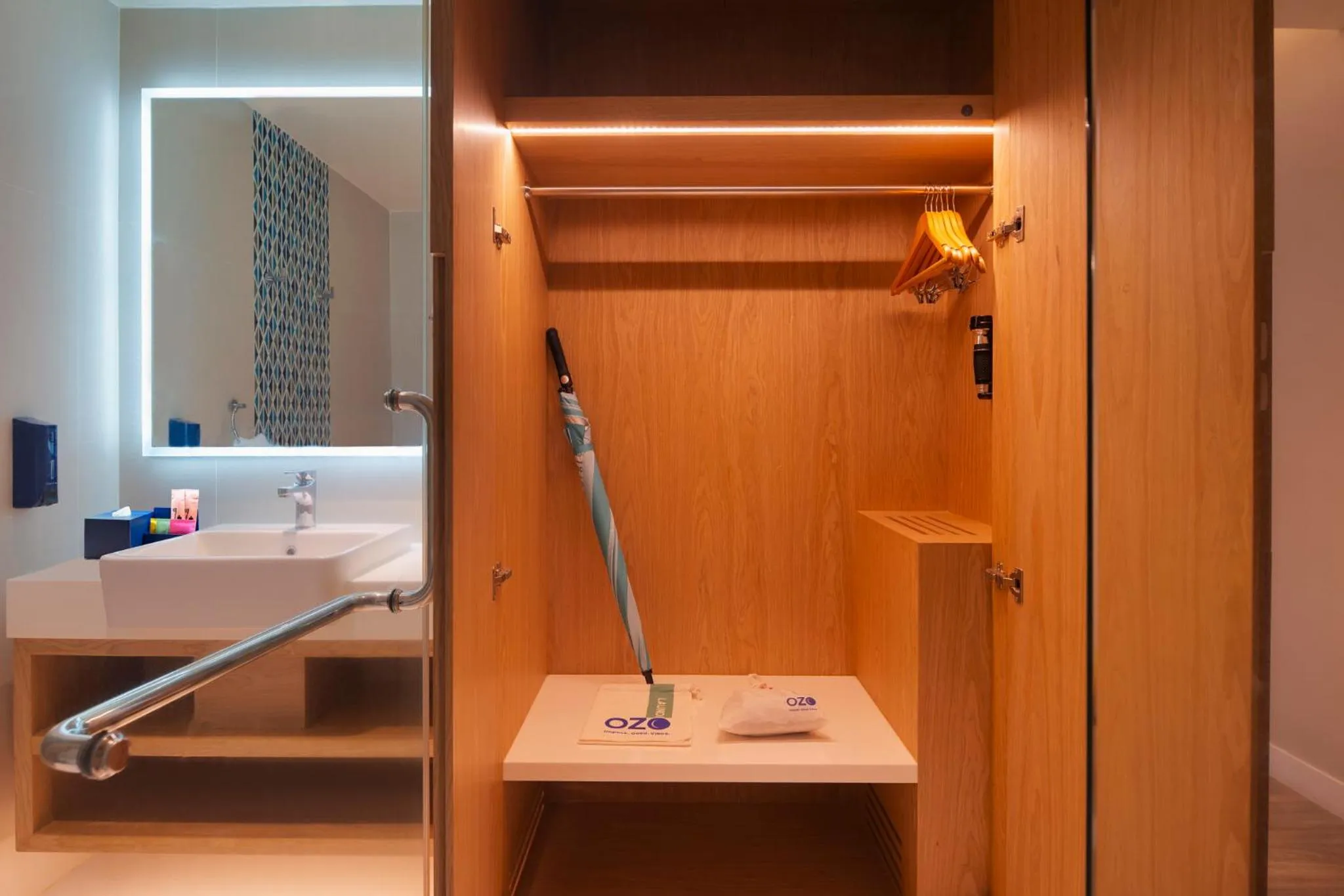 wardrobe, Bed in OZO Phuket