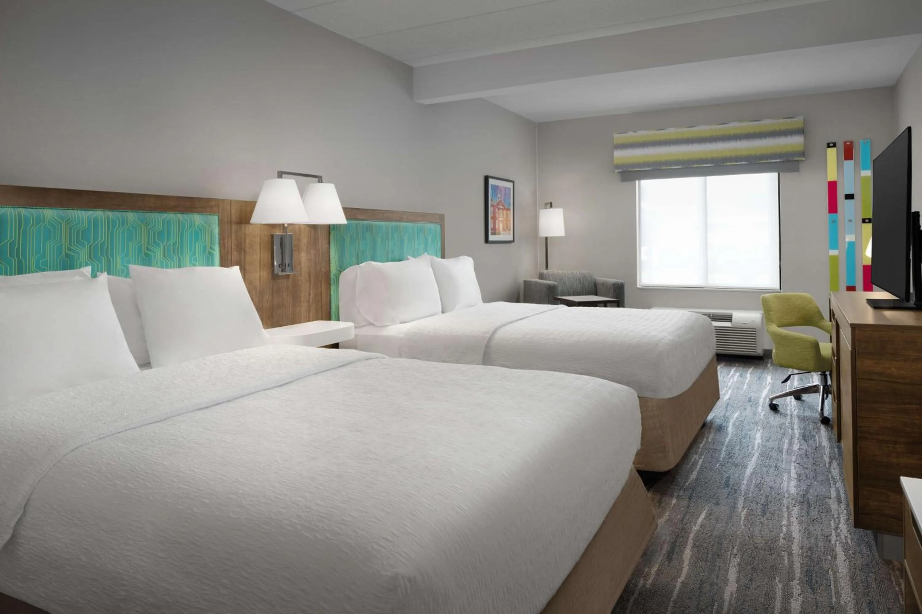 Bed in Hampton Inn Haverhill