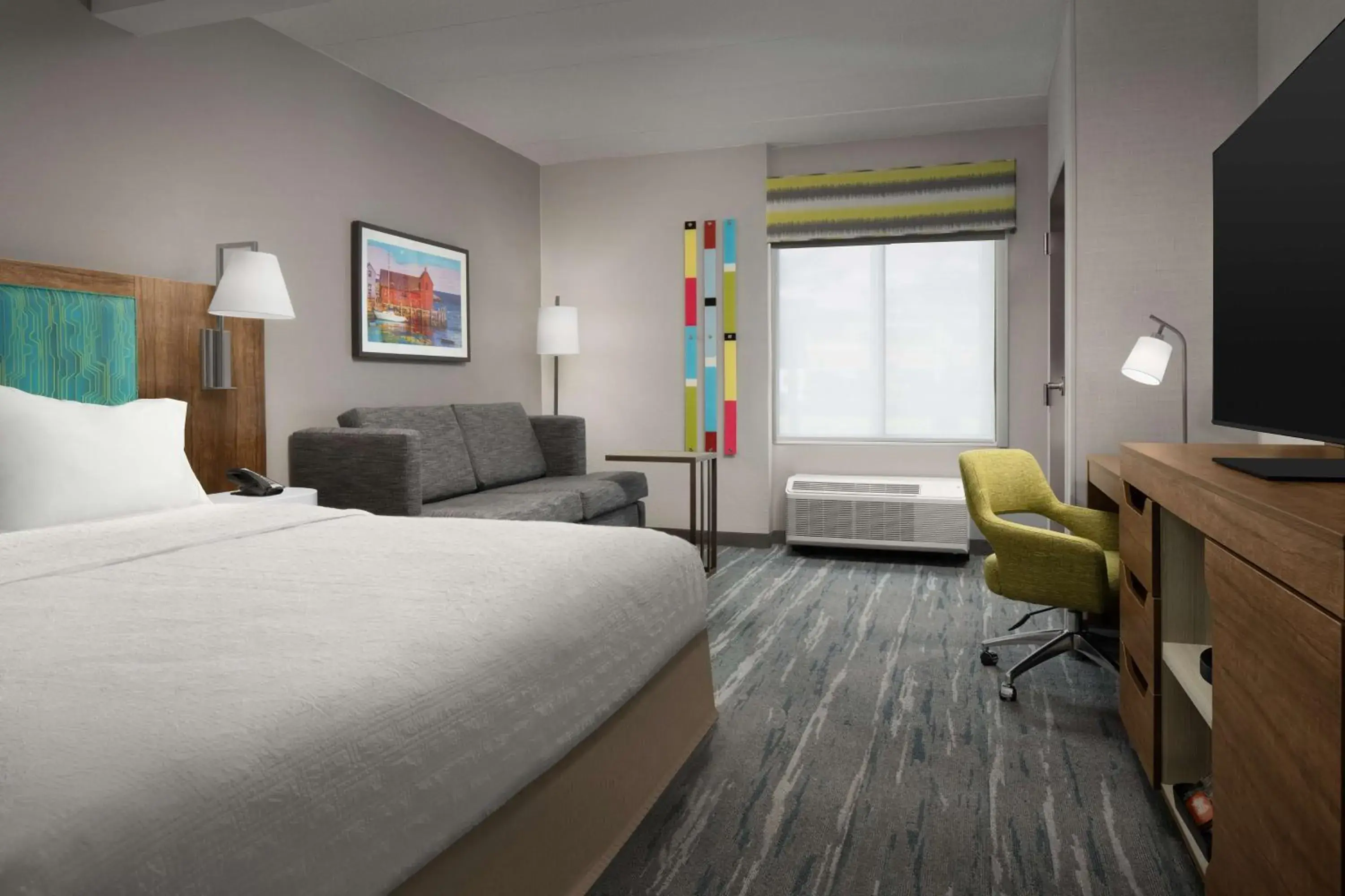 Premium King Room with Sofa Bed - Non-Smoking in Hampton Inn Haverhill Premium King Room with Sofa Bed - Non-Smoking in Hampton Inn Haverhill