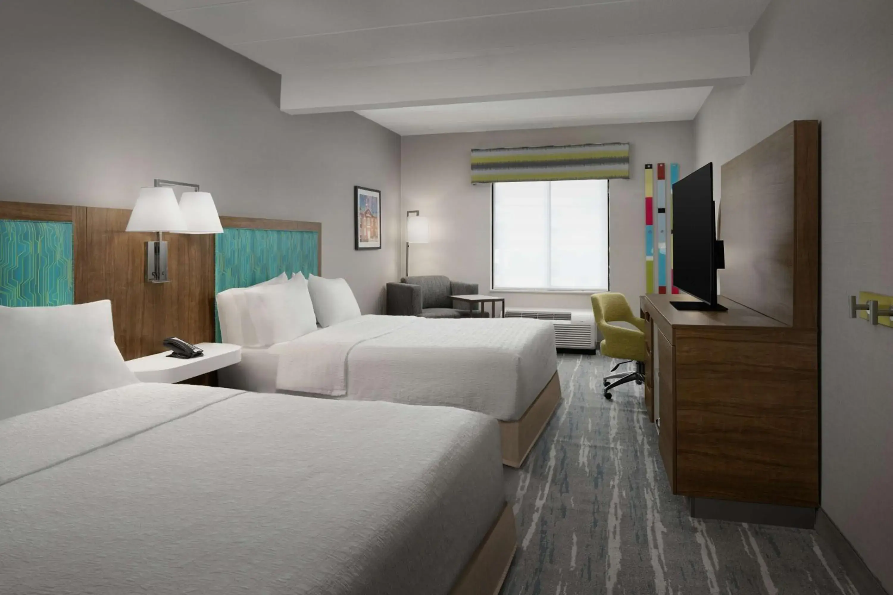 Queen Room with Two Queen Beds - Non-Smoking in Hampton Inn Haverhill Queen Room with Two Queen Beds - Non-Smoking in Hampton Inn Haverhill