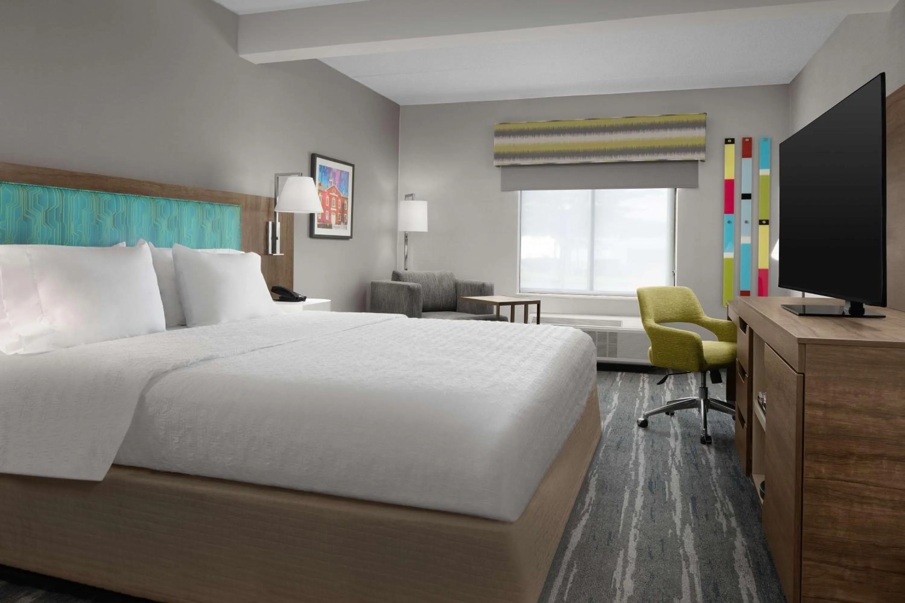 Bedroom, Bed in Hampton Inn Haverhill