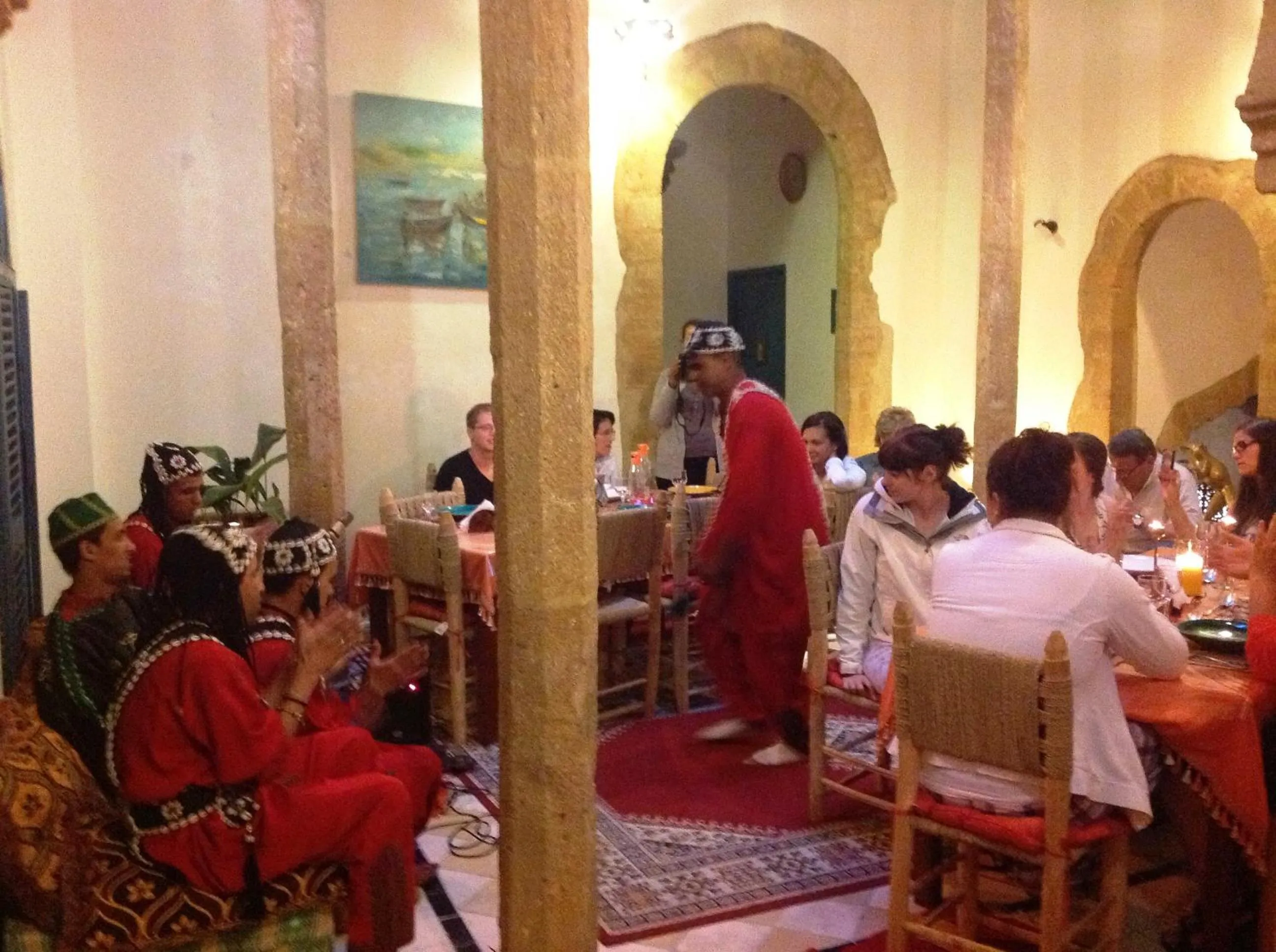 group of guests in Riad Le Cheval Blanc