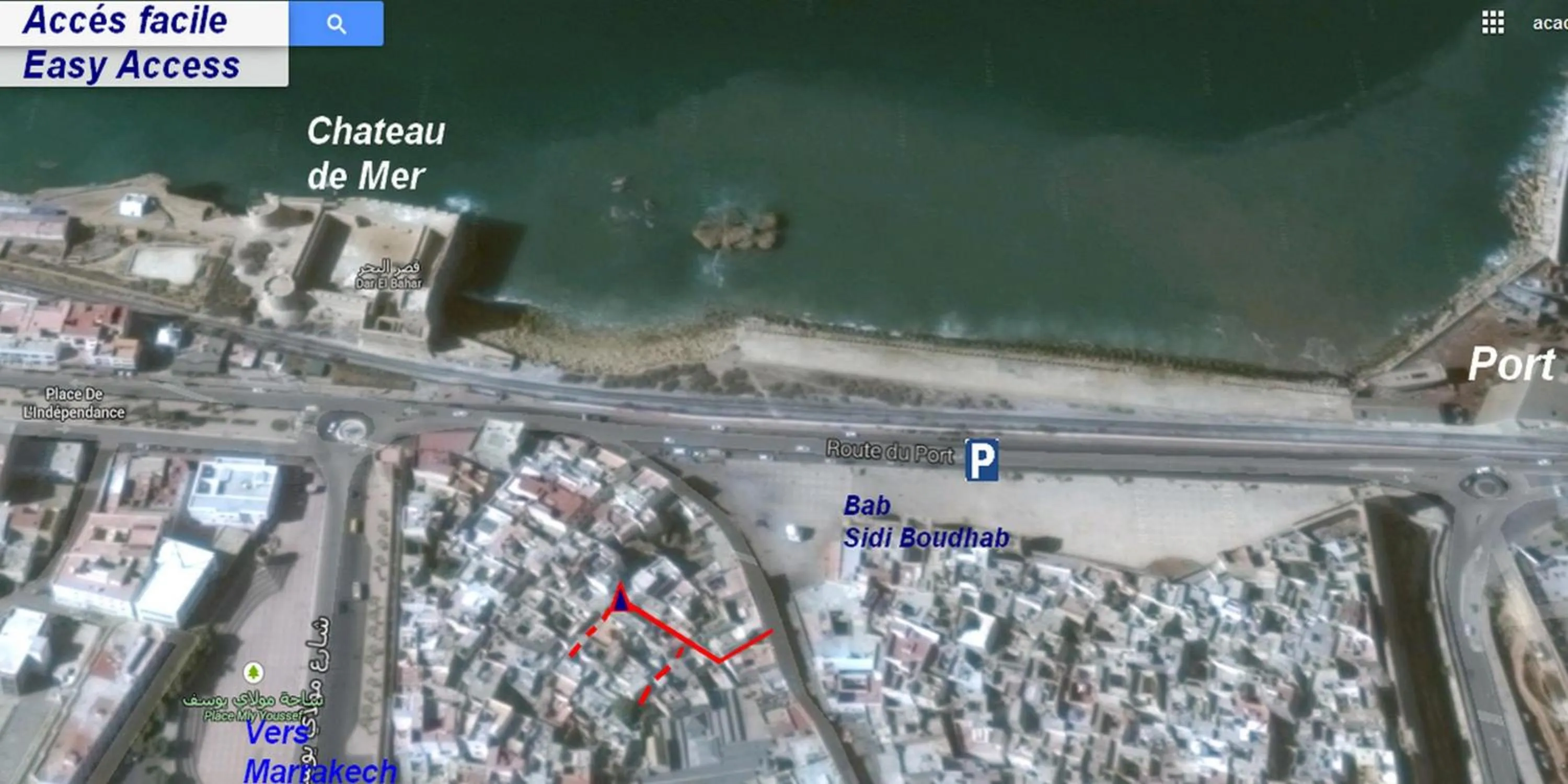 Bird's eye view in Riad Le Cheval Blanc