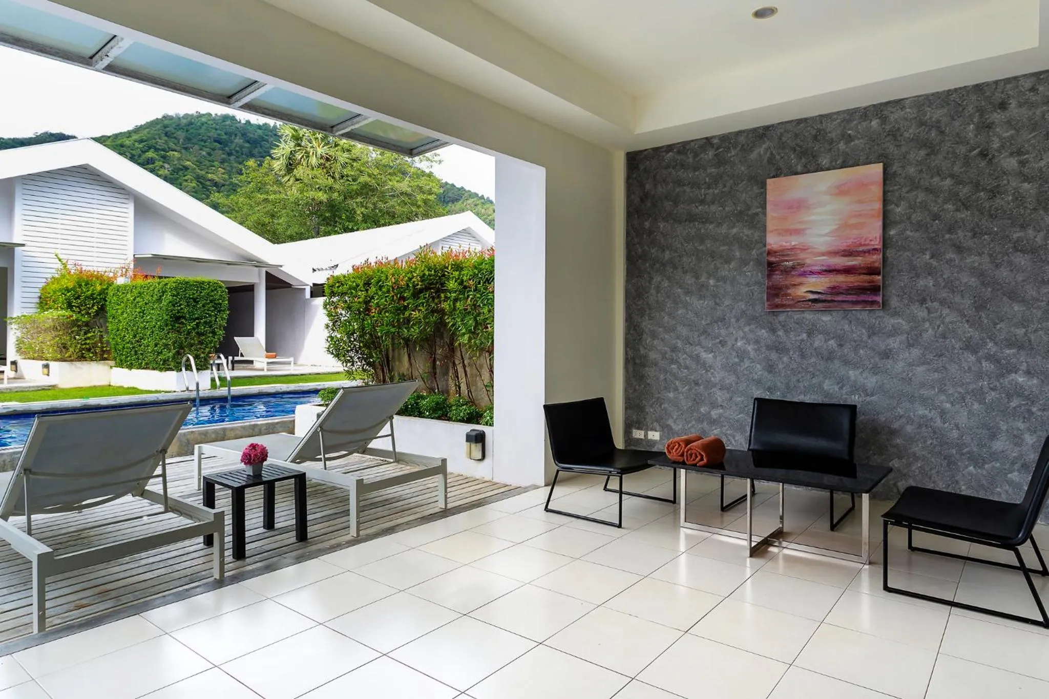 Seating area in The Palmery Resort