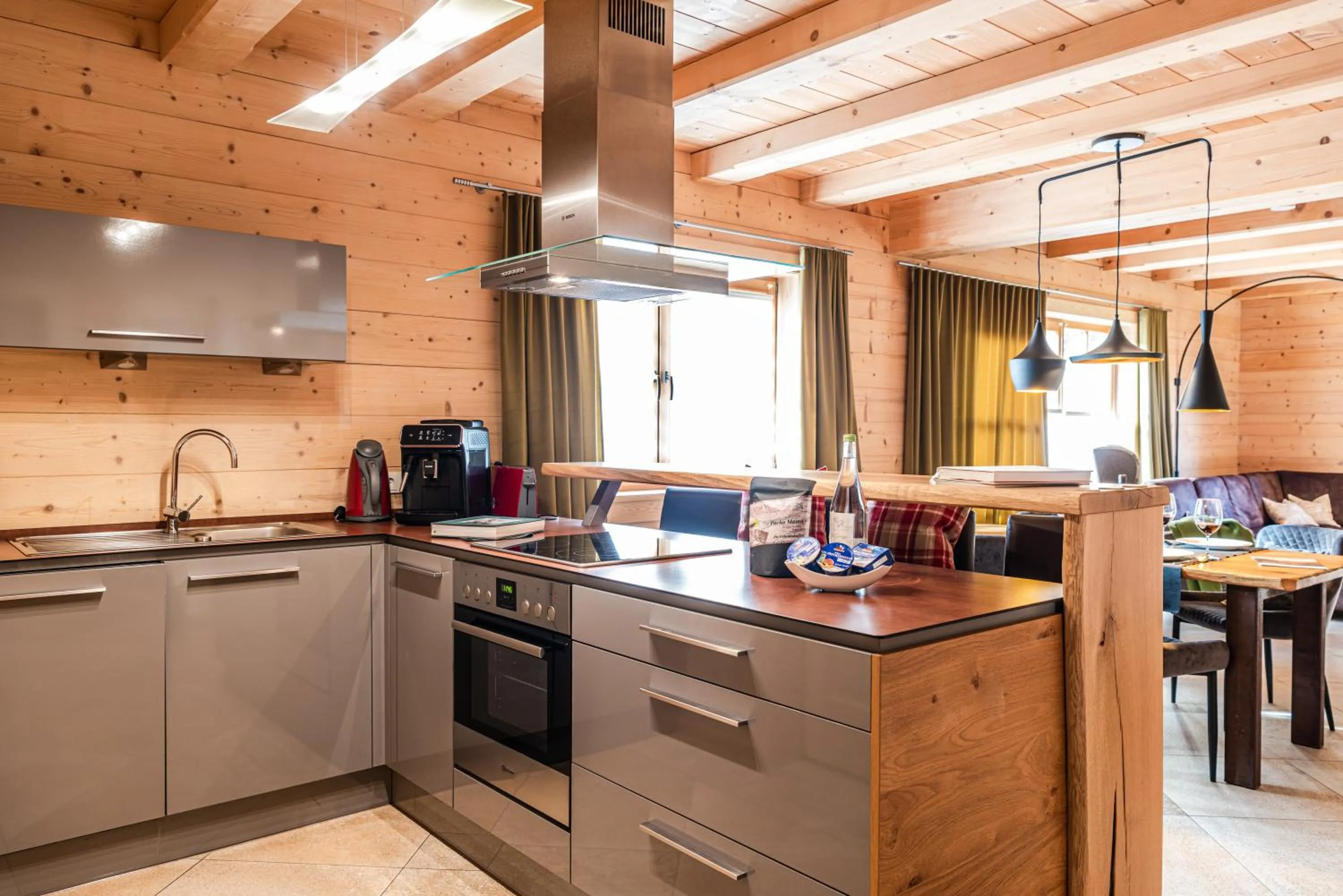 kitchen in Chalets & Apartments Beim Waicher zwischen Salzburg und Chiemsee