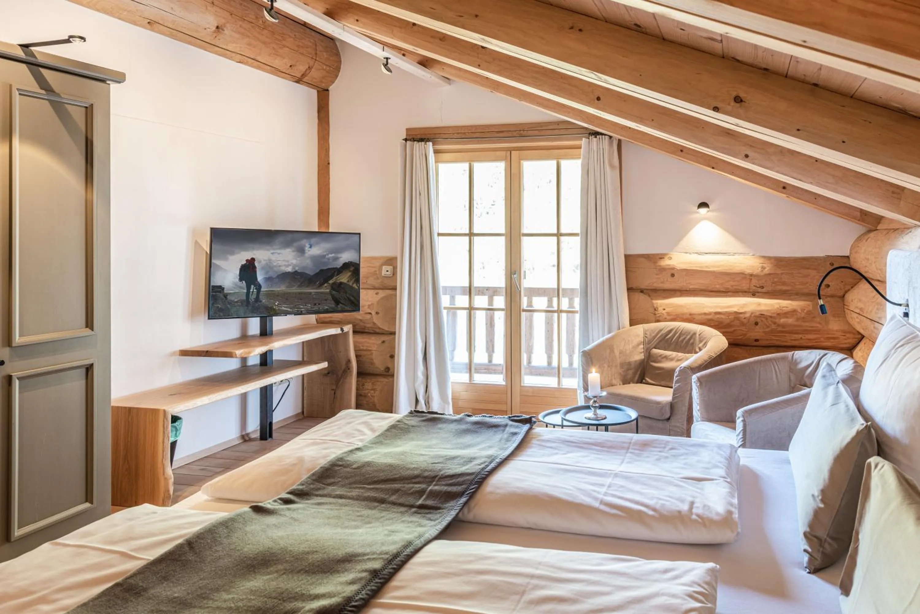 Bedroom, Bed in Chalets & Apartments Beim Waicher zwischen Salzburg und Chiemsee