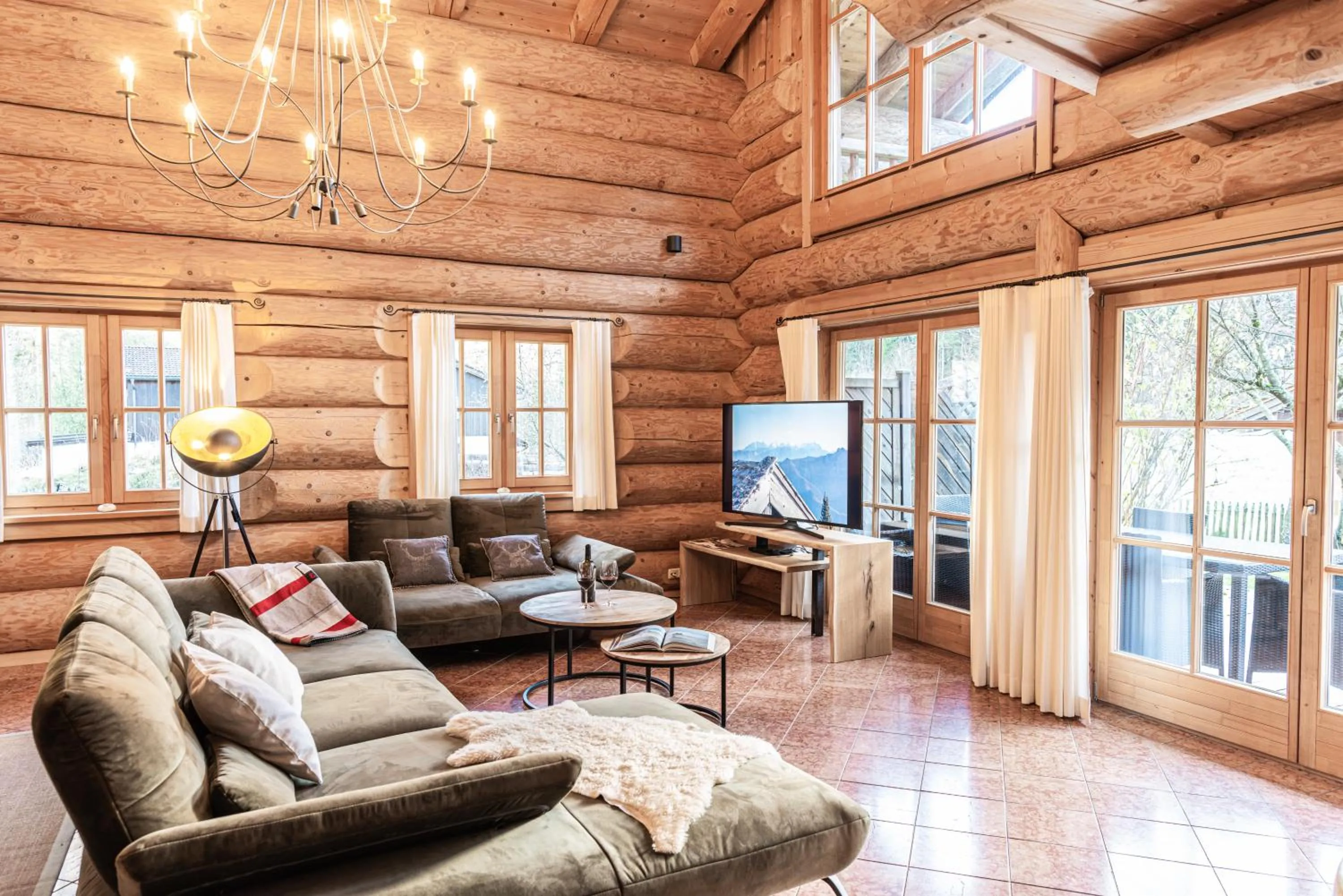 Living room in Chalets & Apartments Beim Waicher zwischen Salzburg und Chiemsee