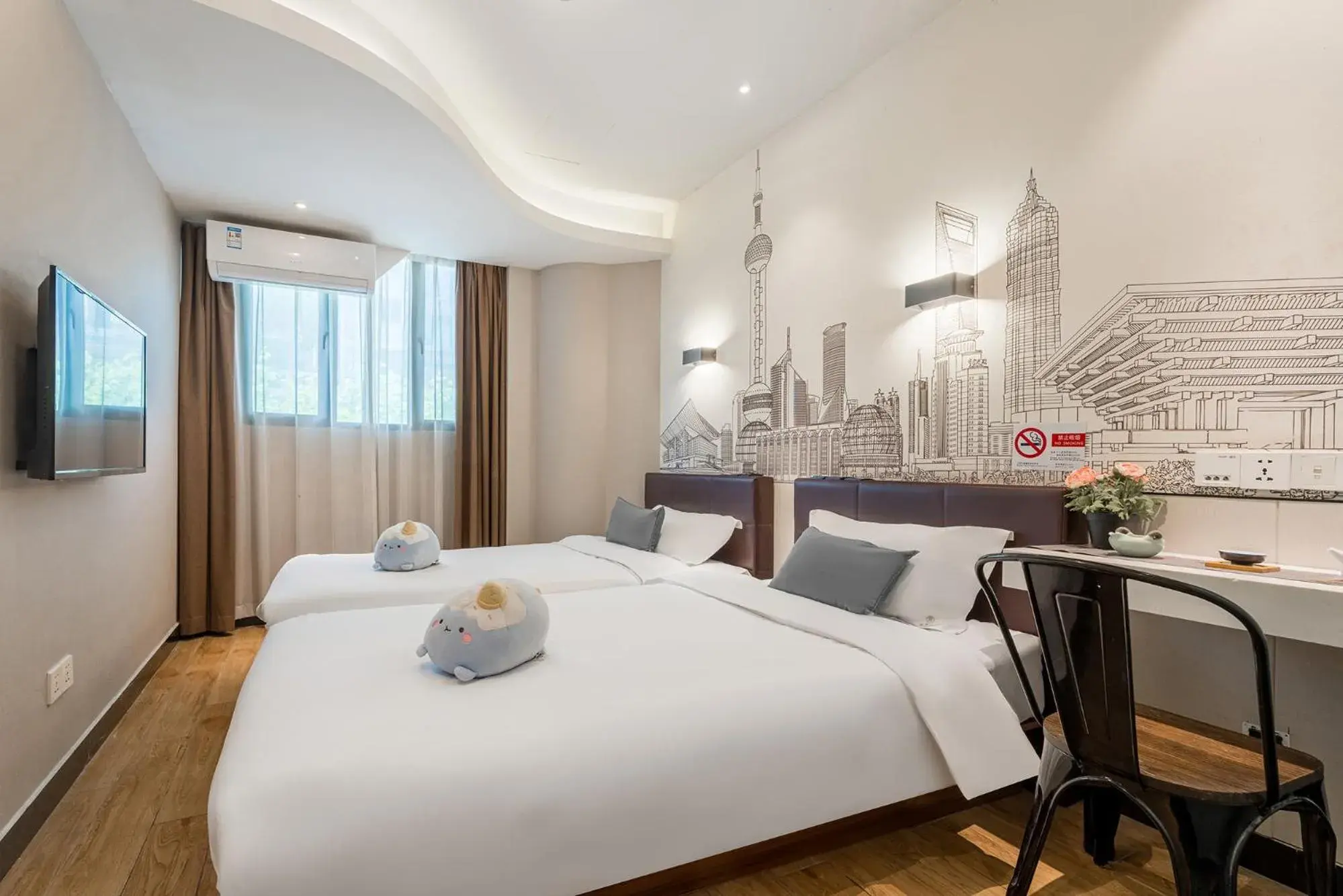 Standard Twin Room with Window in Meego Yes Hotel Standard Twin Room with Window in Meego Yes Hotel