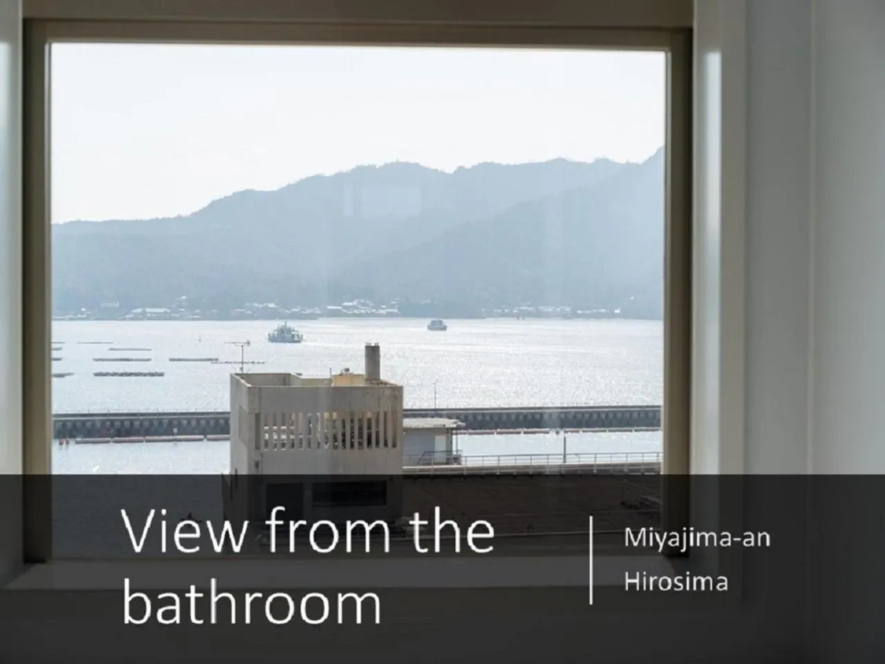 Mountain view in Ryokan with natural hot springs and okonomiyaki Miyajima-an Hiroshima
