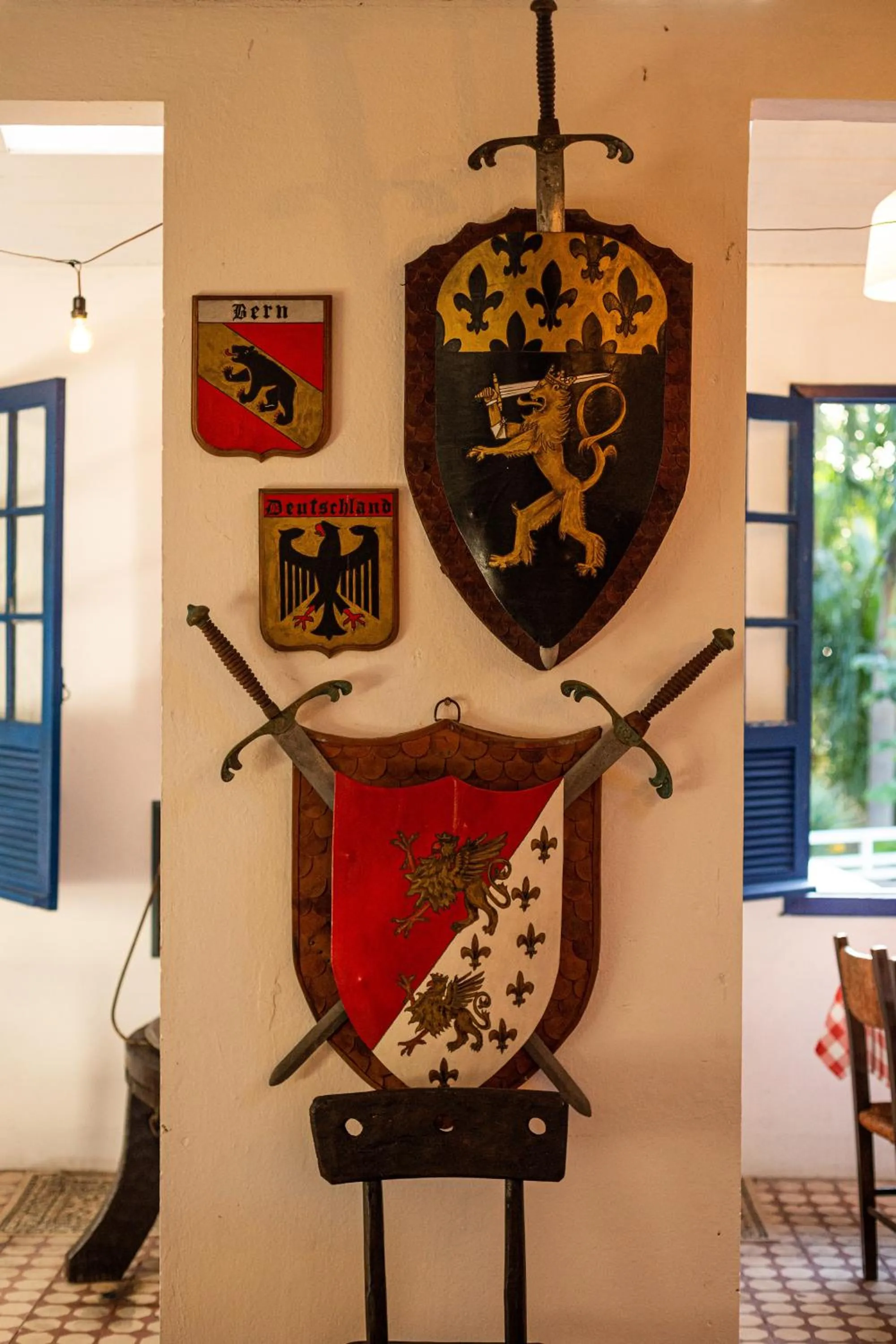 Decorative detail in Pousada Cabanas da Praia Mole