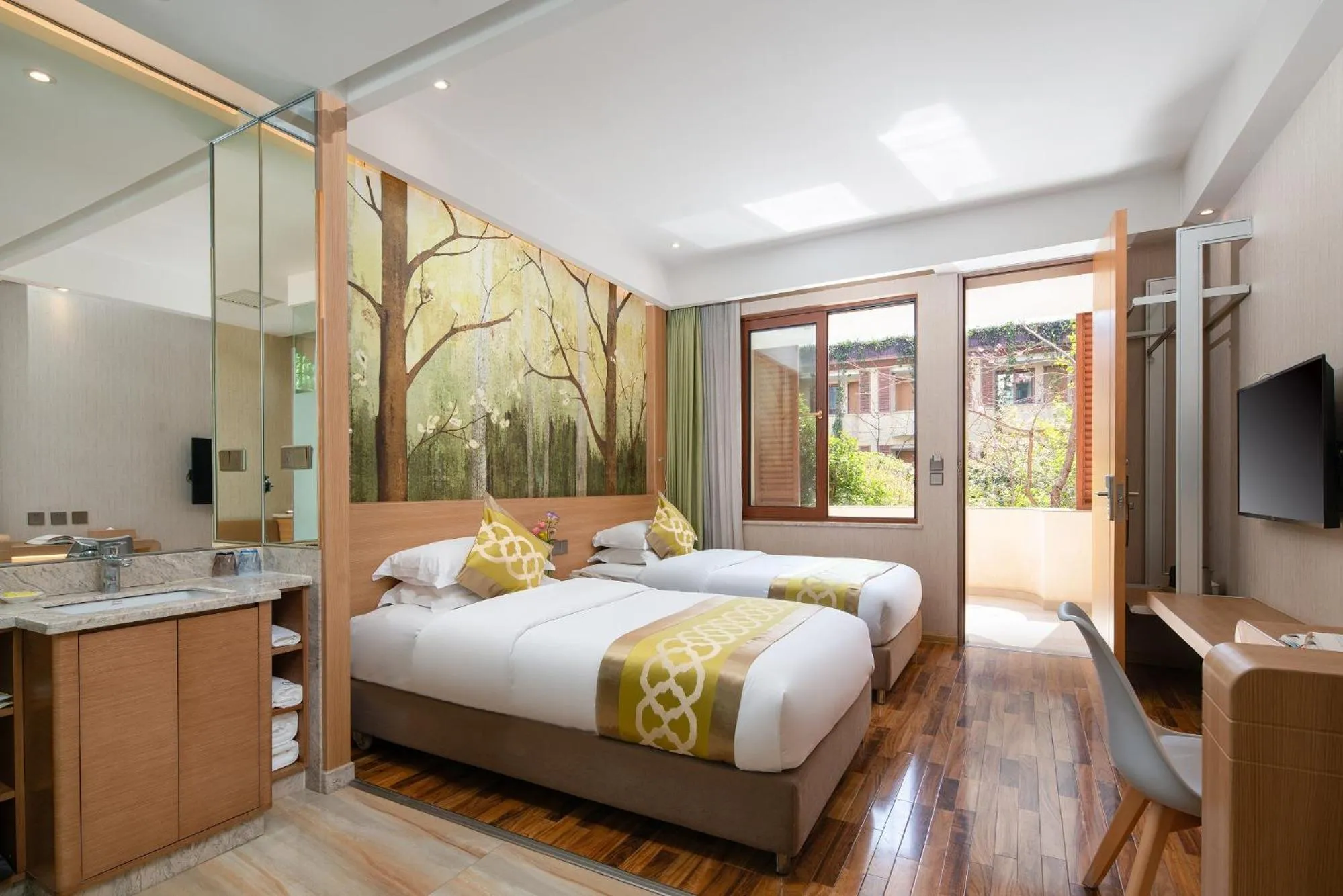 Bed in Yun'an Huidu Hotel