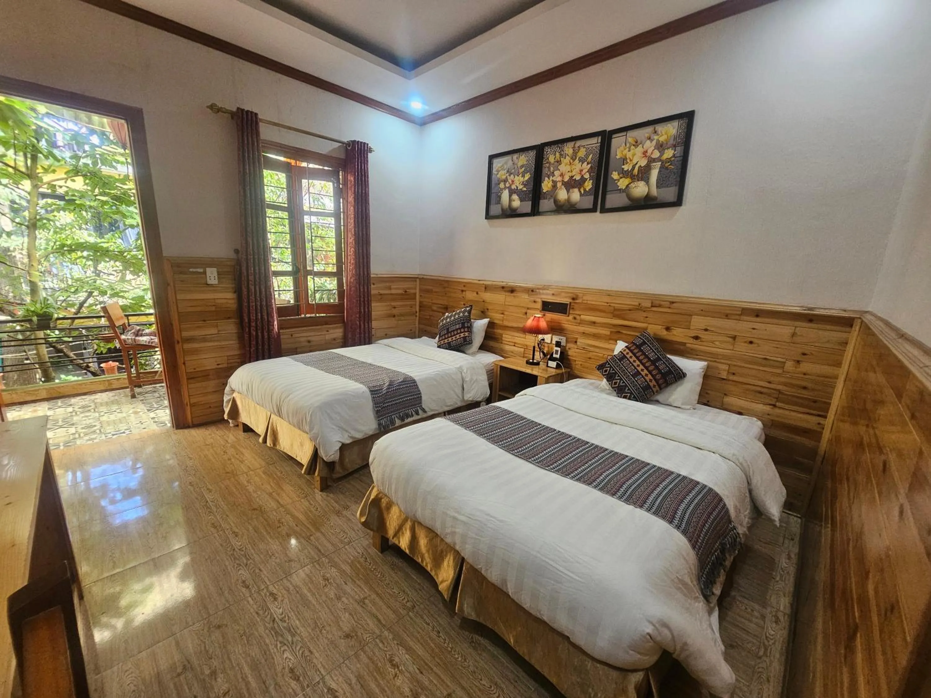 Bed in Dang Khoa Garden Inn