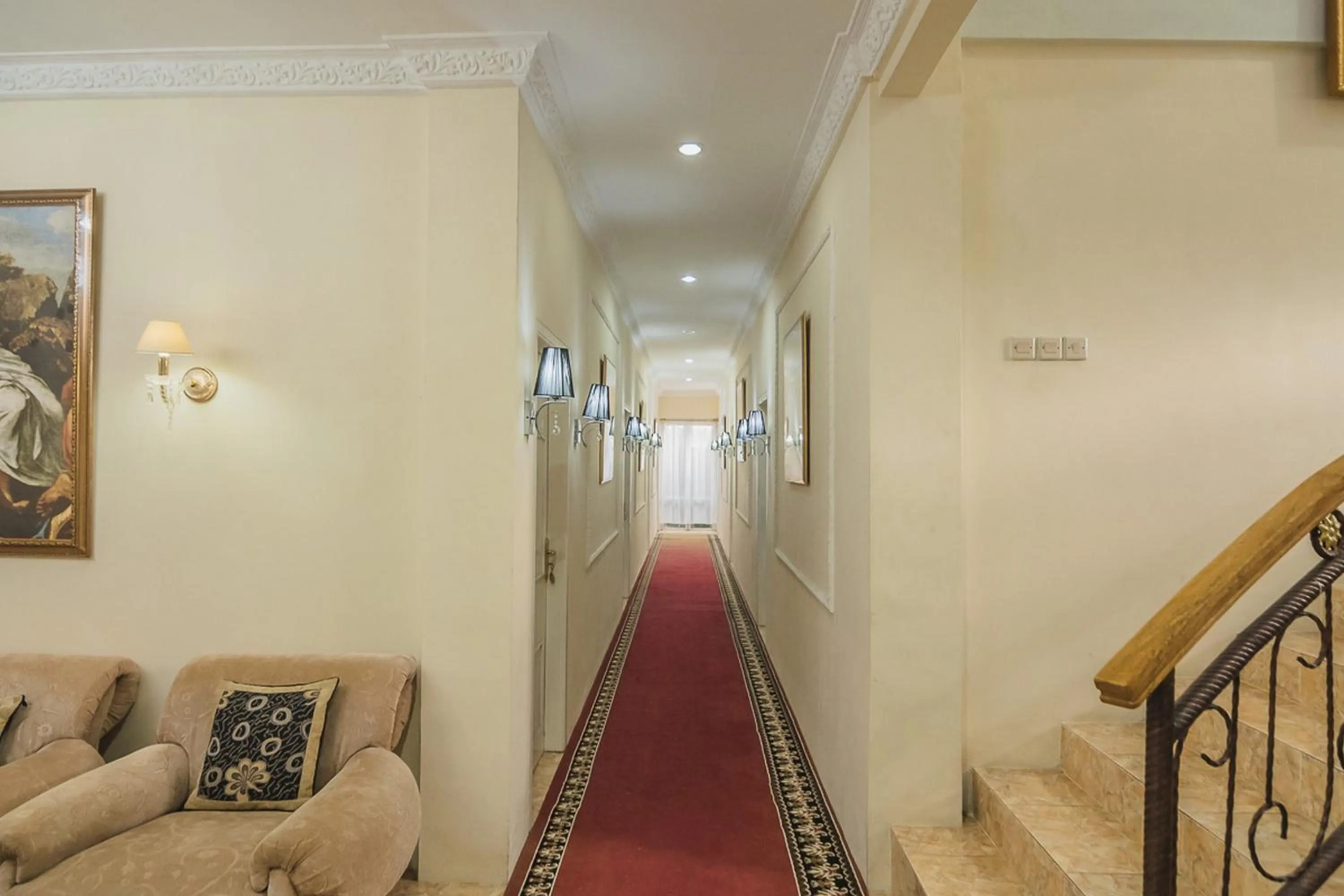 Lobby or reception in Urbanview Hotel Mon Bel Cibodas by RedDoorz