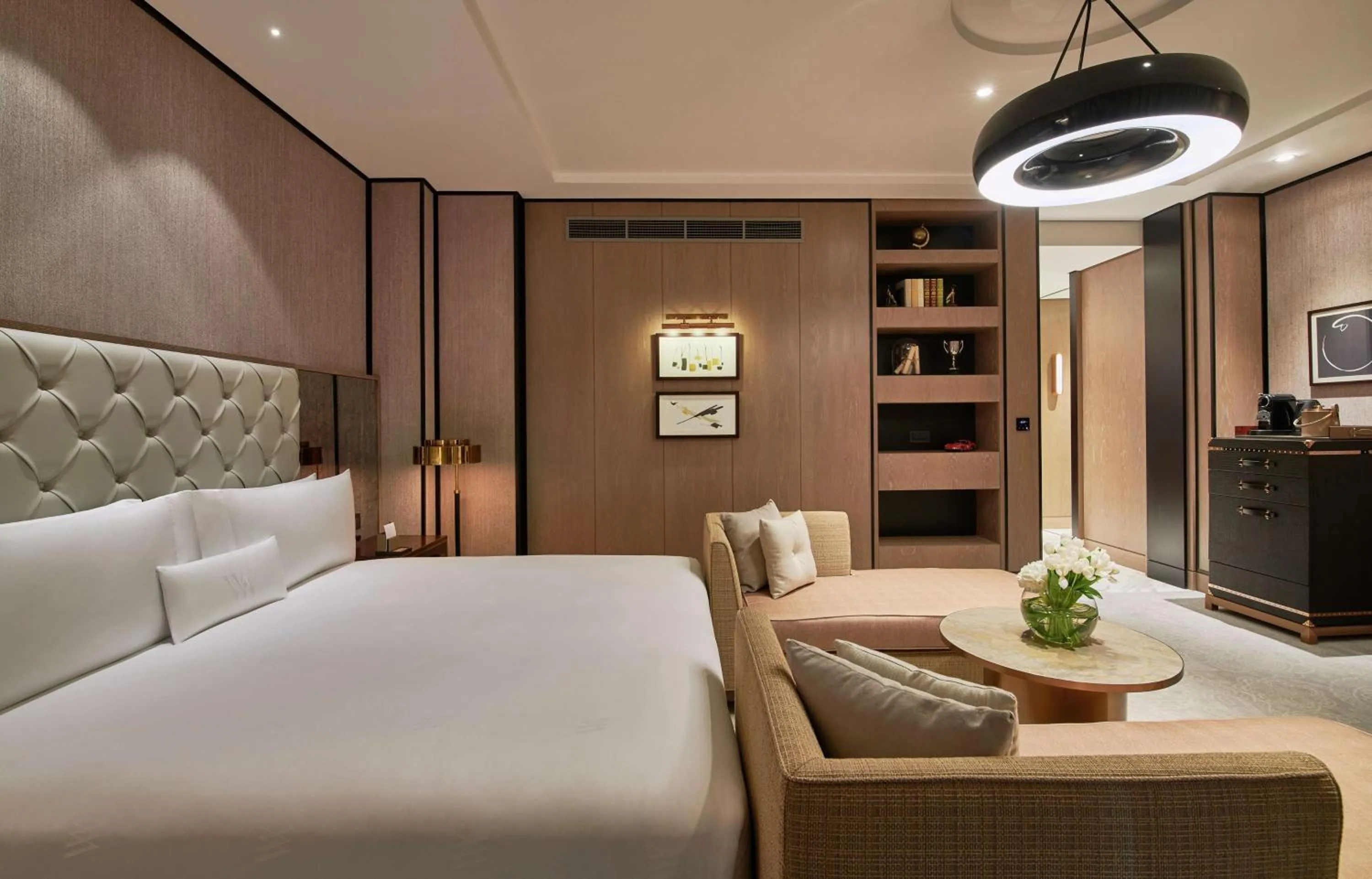 Living room, Bed in Waldorf Astoria Dubai International Financial Centre