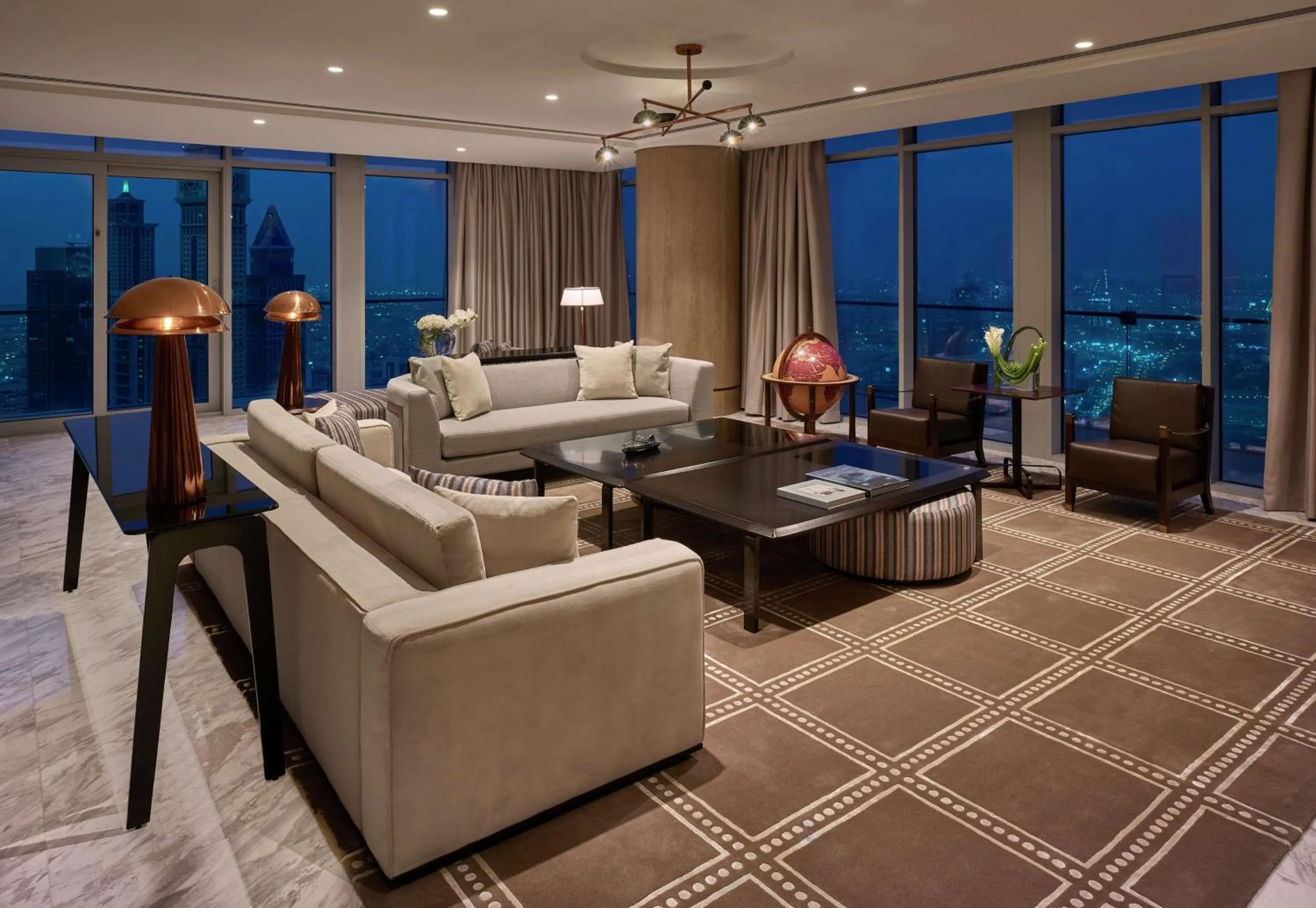 Living room in Waldorf Astoria Dubai International Financial Centre