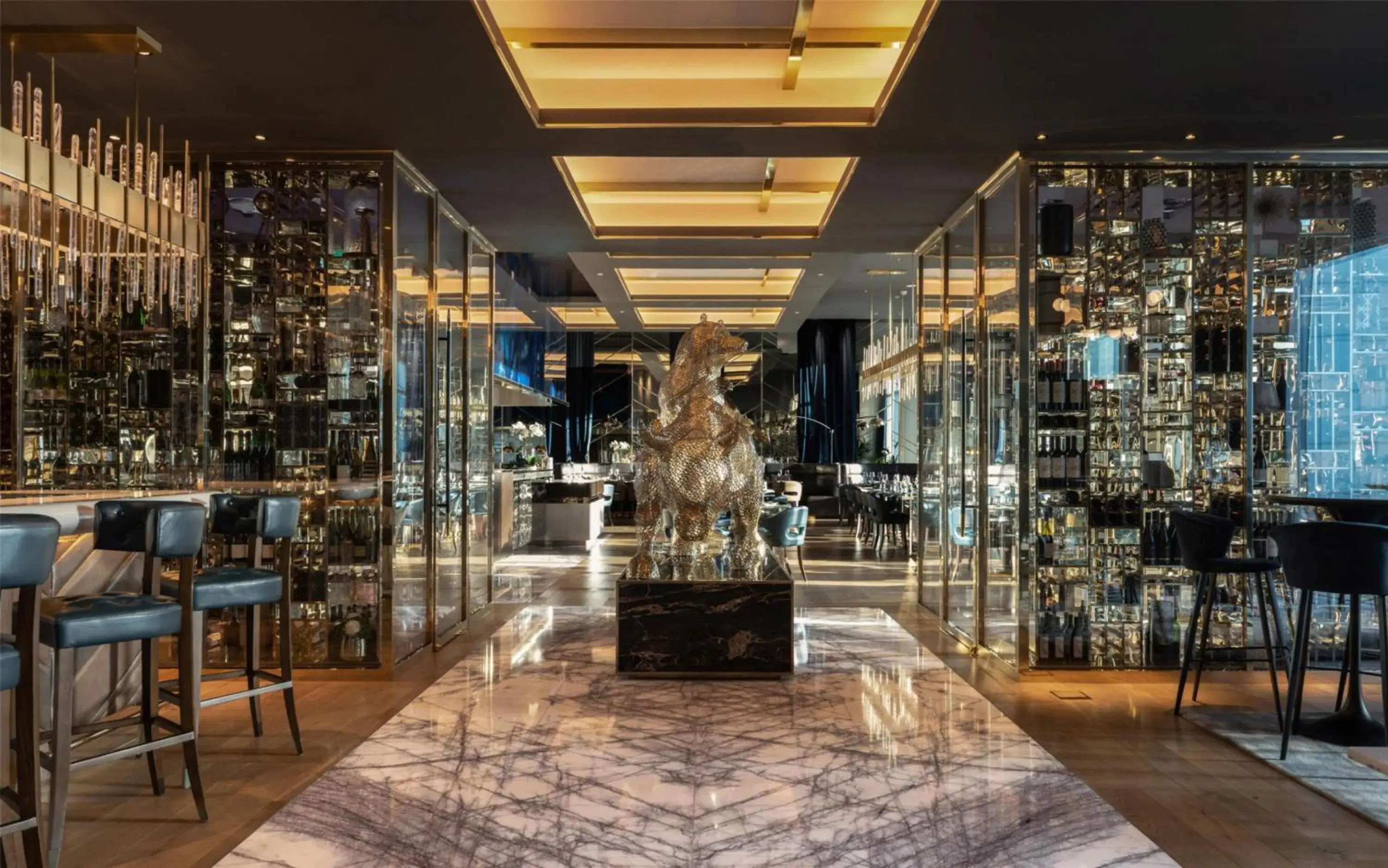 Lounge or bar in Waldorf Astoria Dubai International Financial Centre Lounge or bar in Waldorf Astoria Dubai International Financial Centre