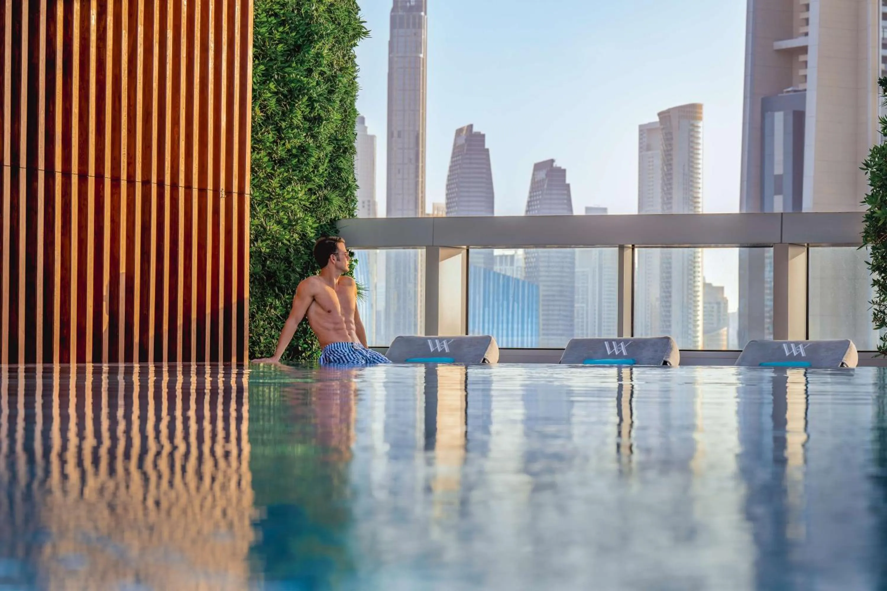 Pool view in Waldorf Astoria Dubai International Financial Centre