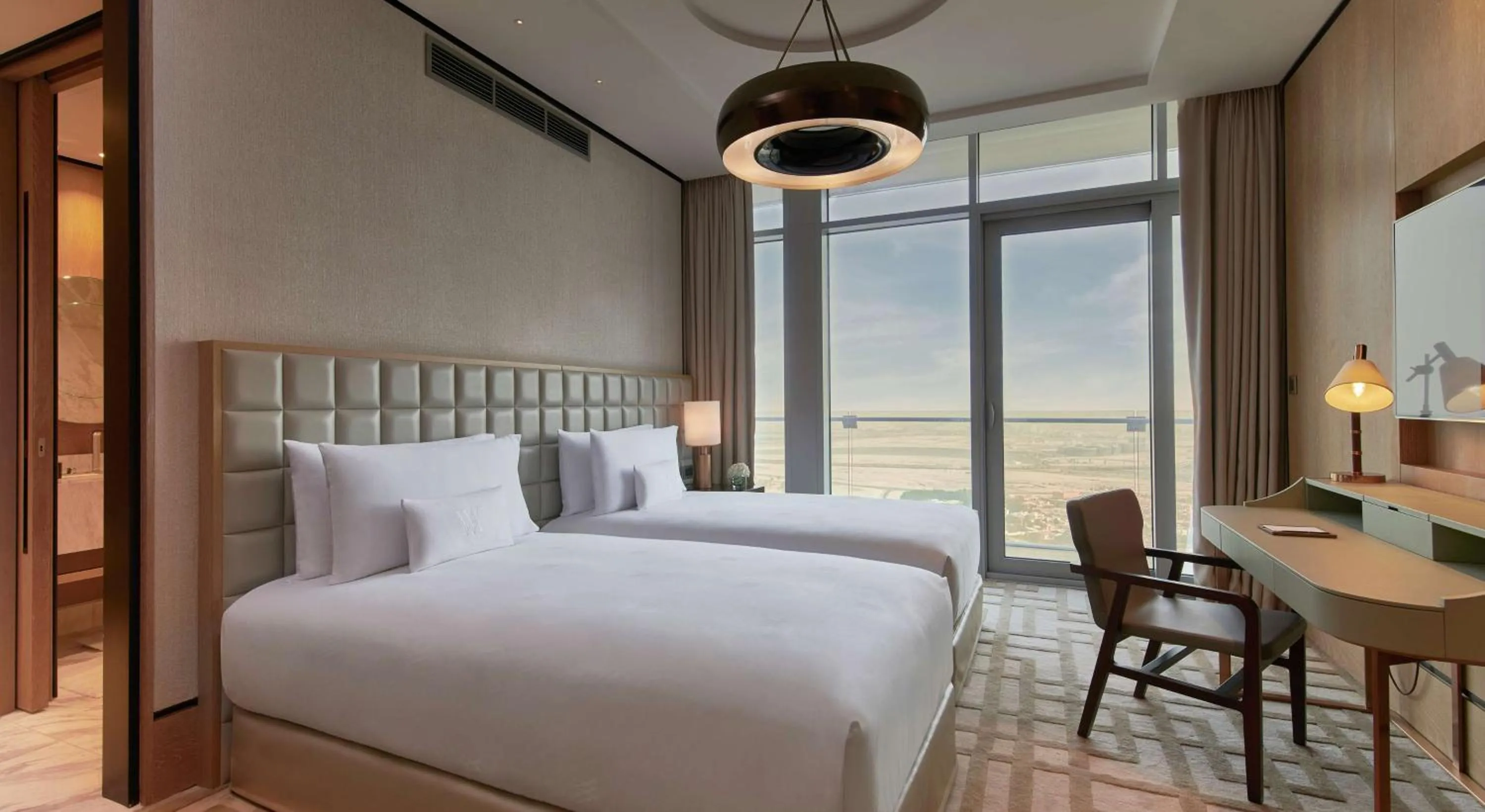 Bed in Waldorf Astoria Dubai International Financial Centre