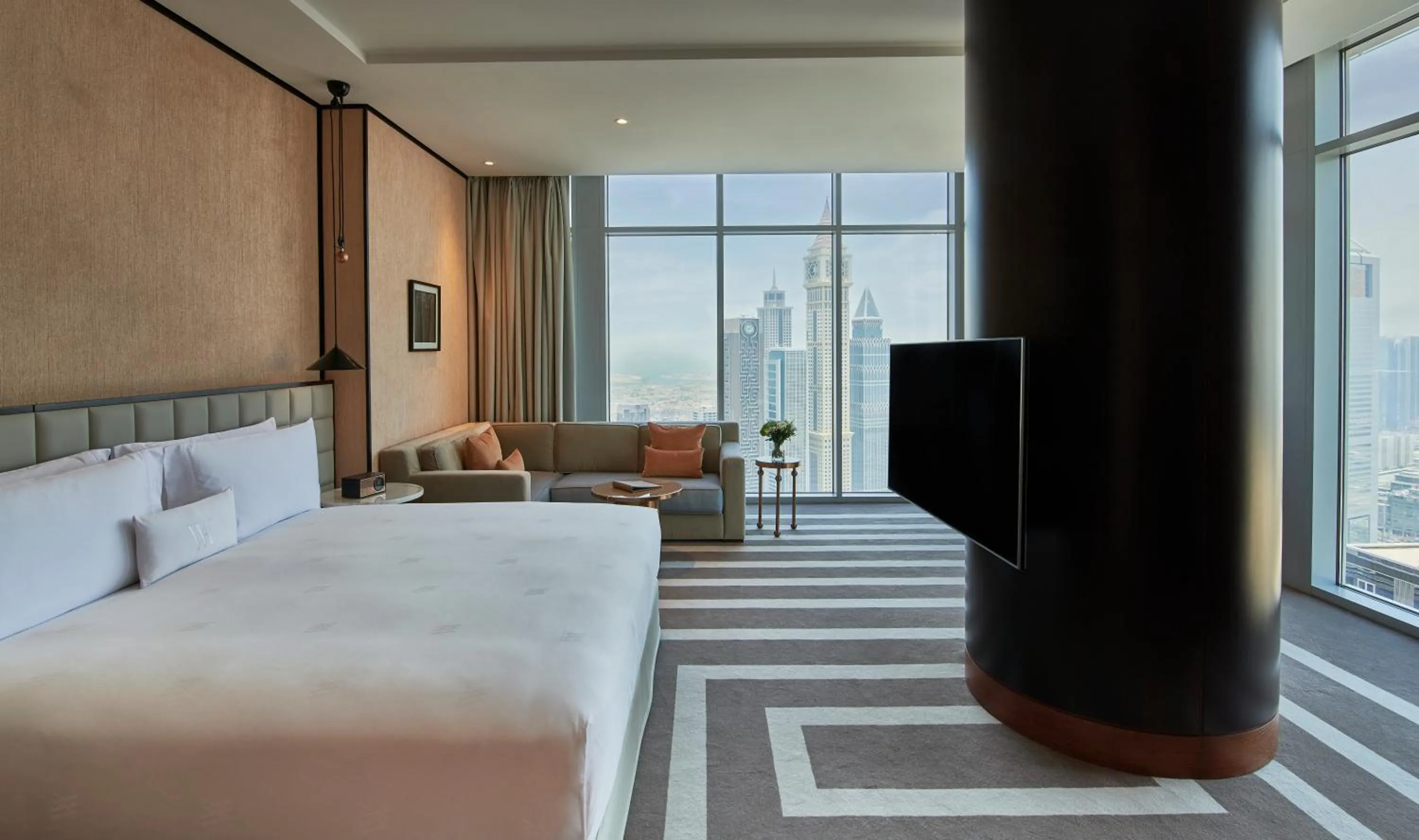 Bed in Waldorf Astoria Dubai International Financial Centre