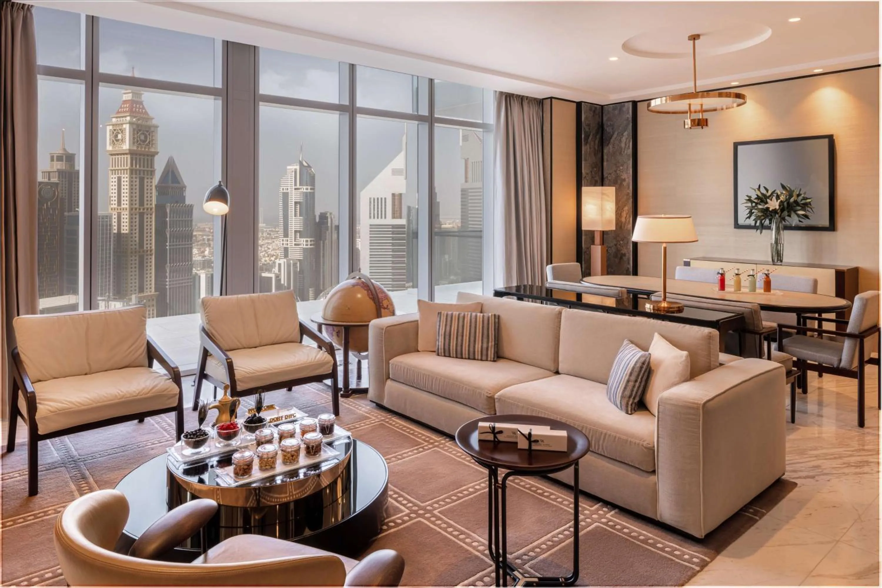 Living room in Waldorf Astoria Dubai International Financial Centre