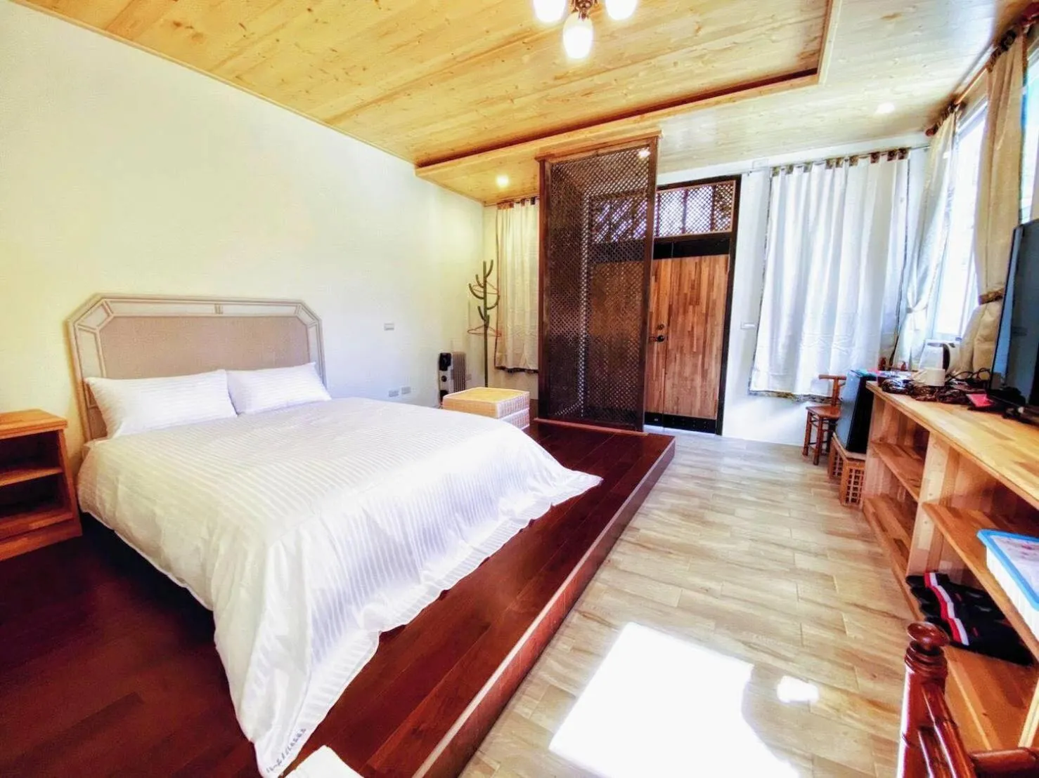 Bed in 春陽溫泉一品居 ChunYang Homestay hot spring