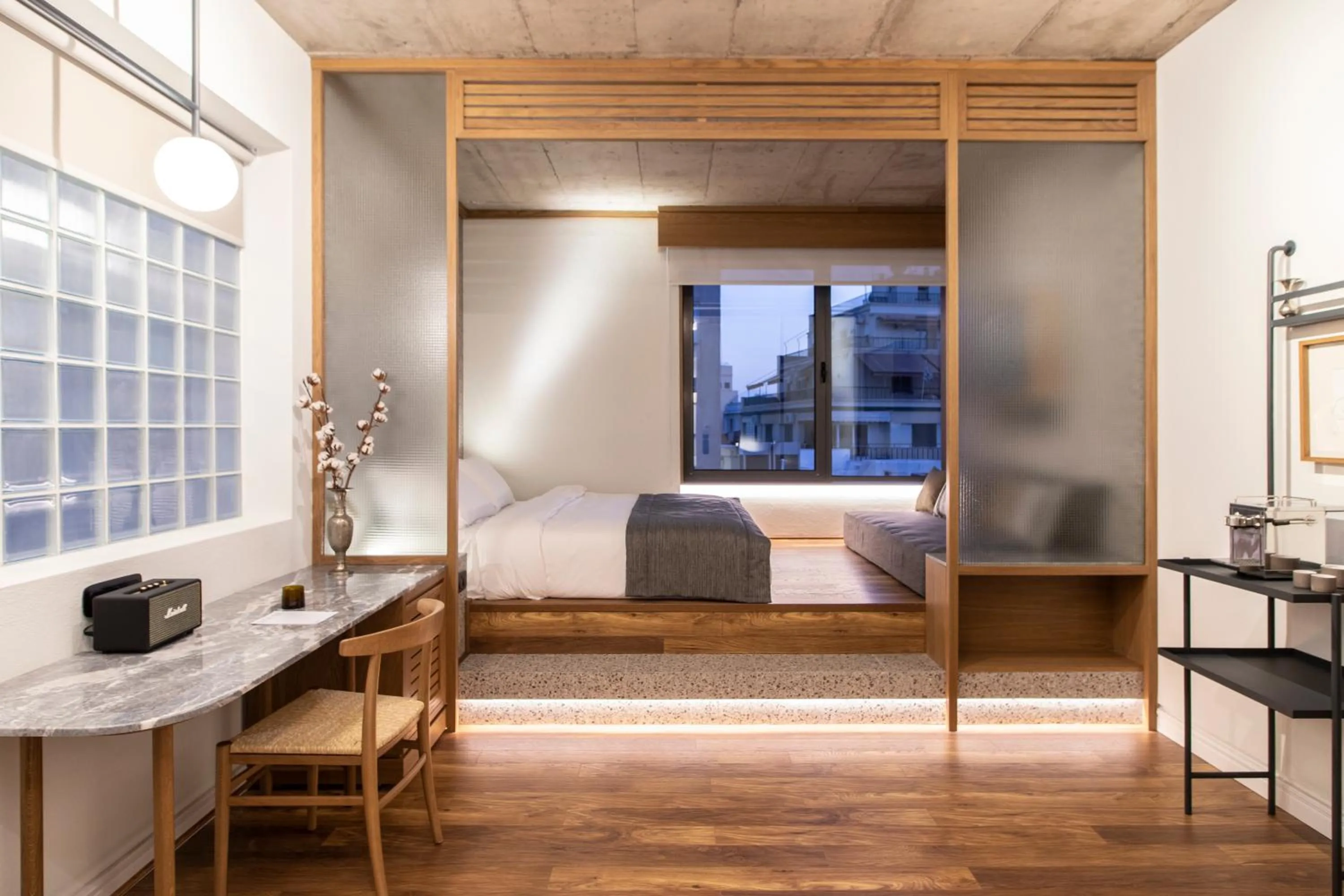 Bed in Ergon House Athens