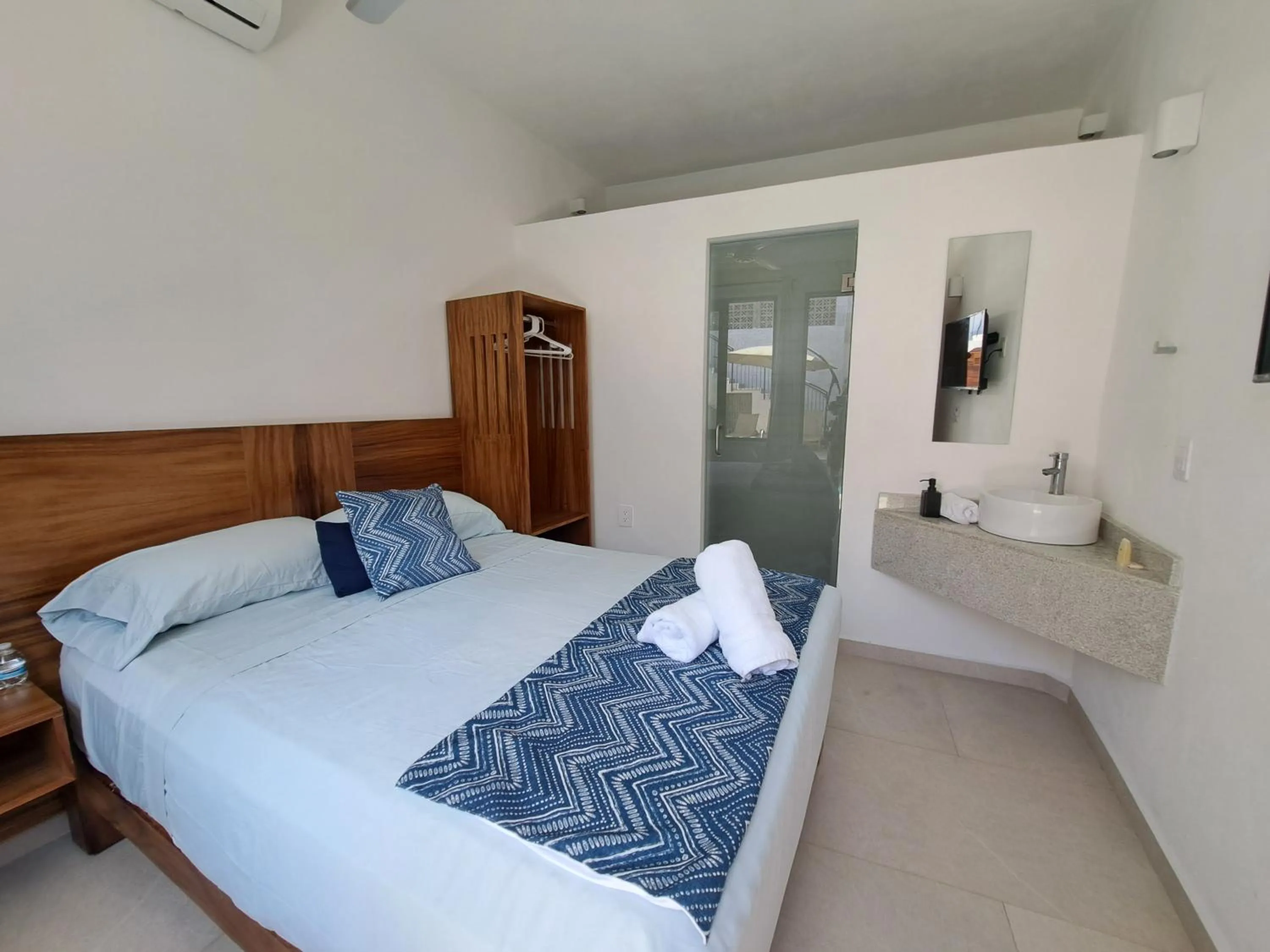 Bed in Hotel Diamante Sayulita